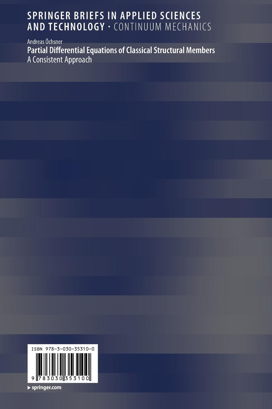 Rückseitencover Partial Differential Equations of Classical Structural Members