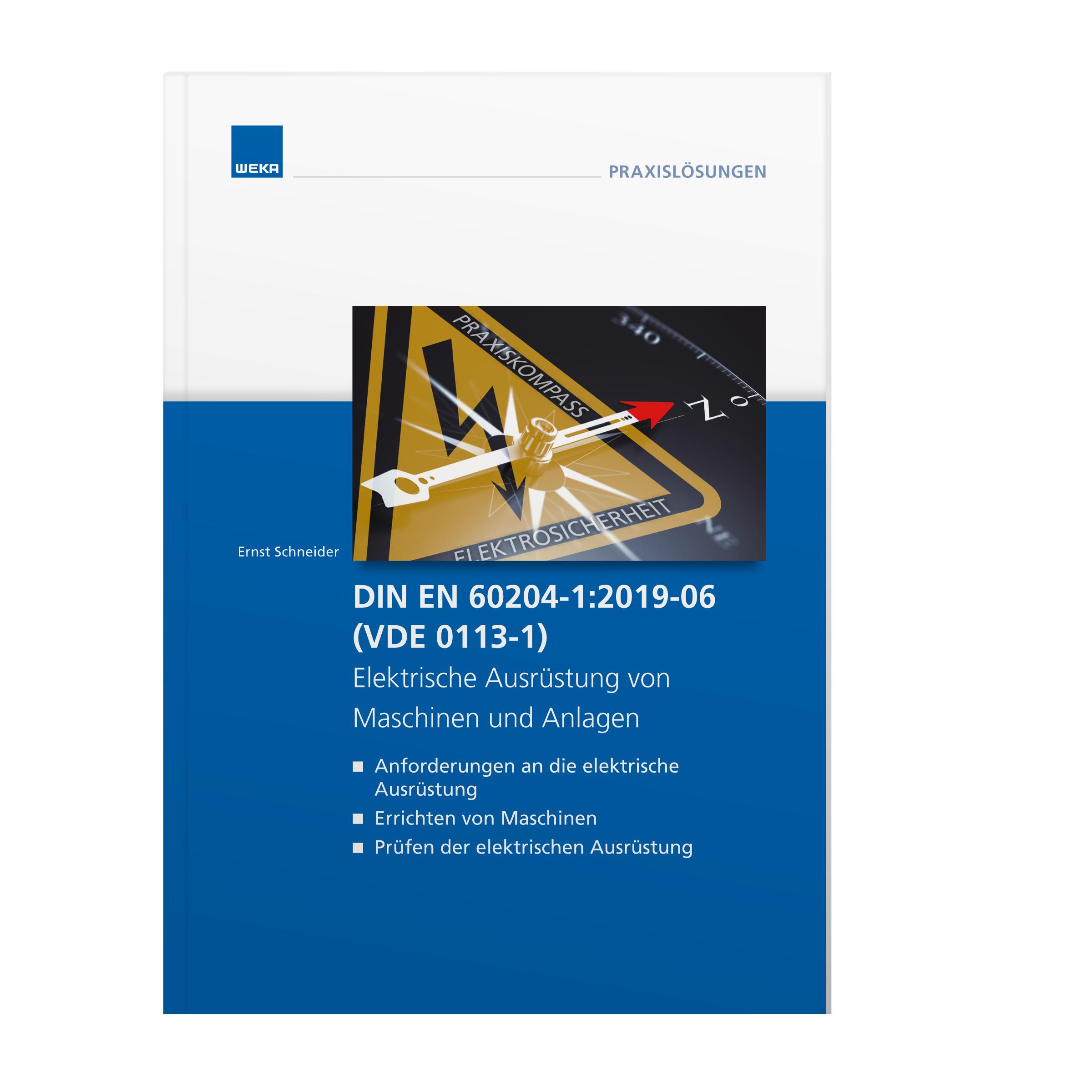 Vorderes Coverbild DIN EN 60204-1:2019-06 (VDE 0113-1) - Elektrische Ausrüstung von Maschinen und Anlagen -