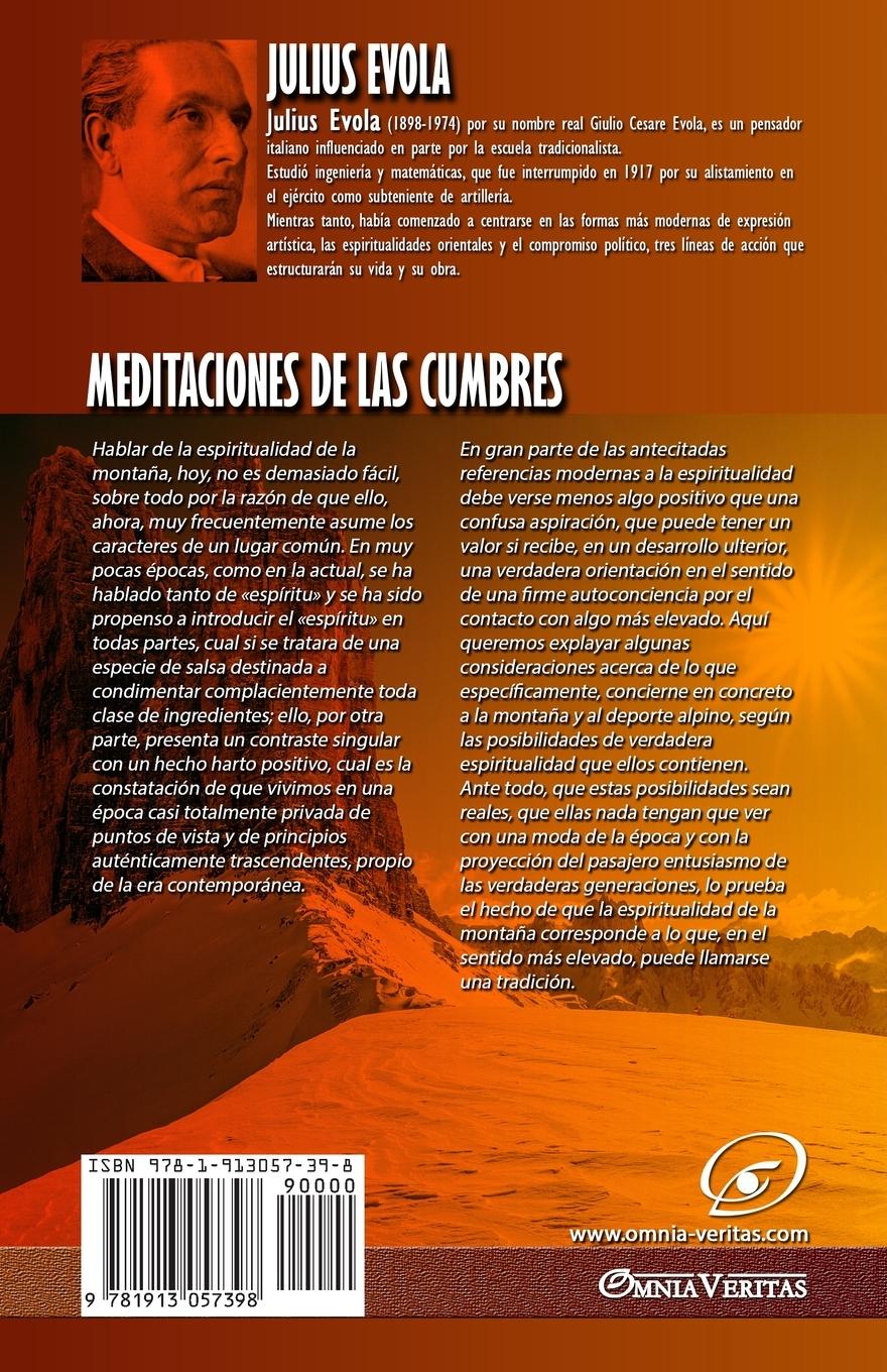 Rückseitencover Meditaciones de las cumbres