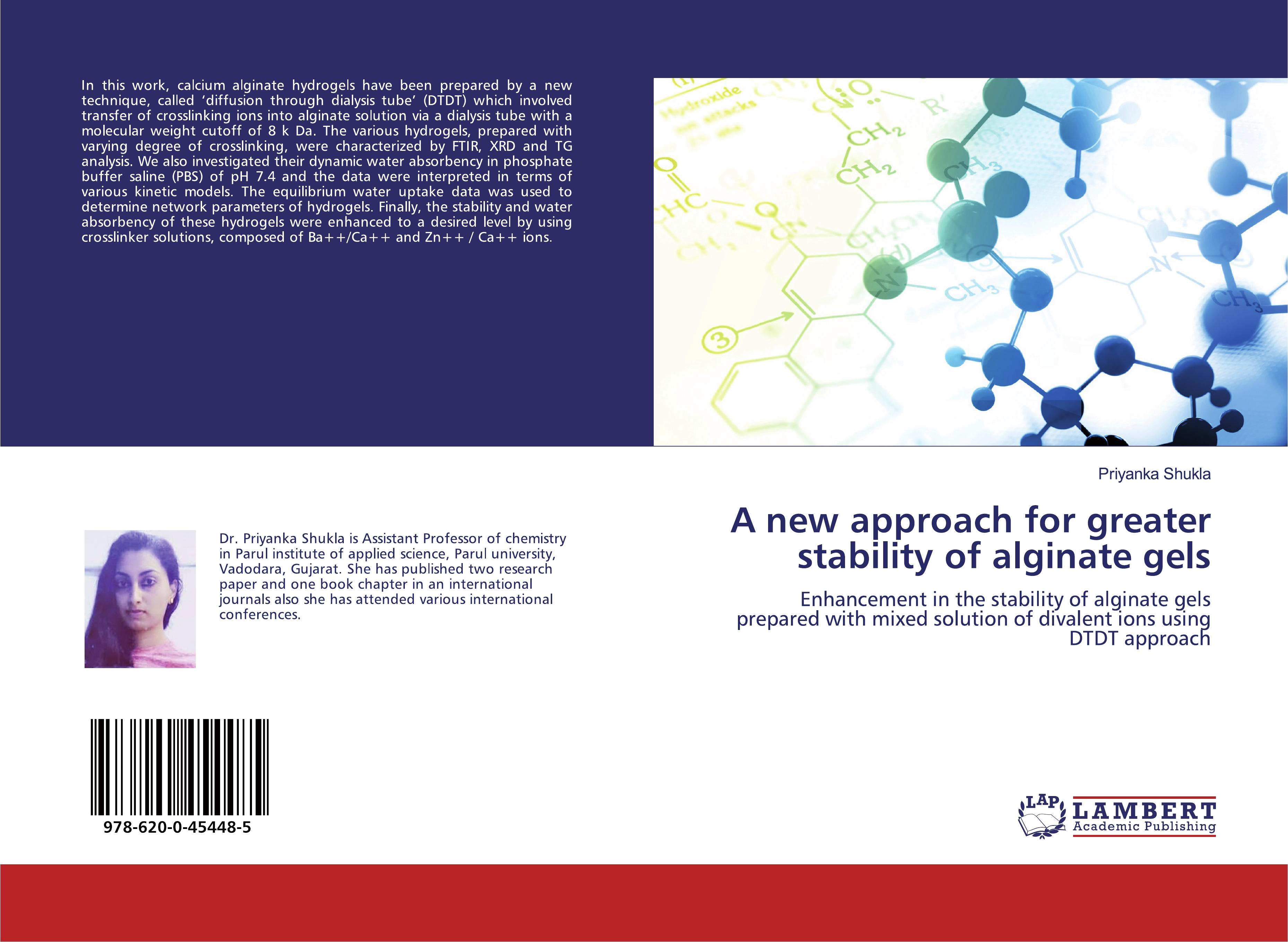 Vorderes Coverbild A new approach for greater stability of alginate gels