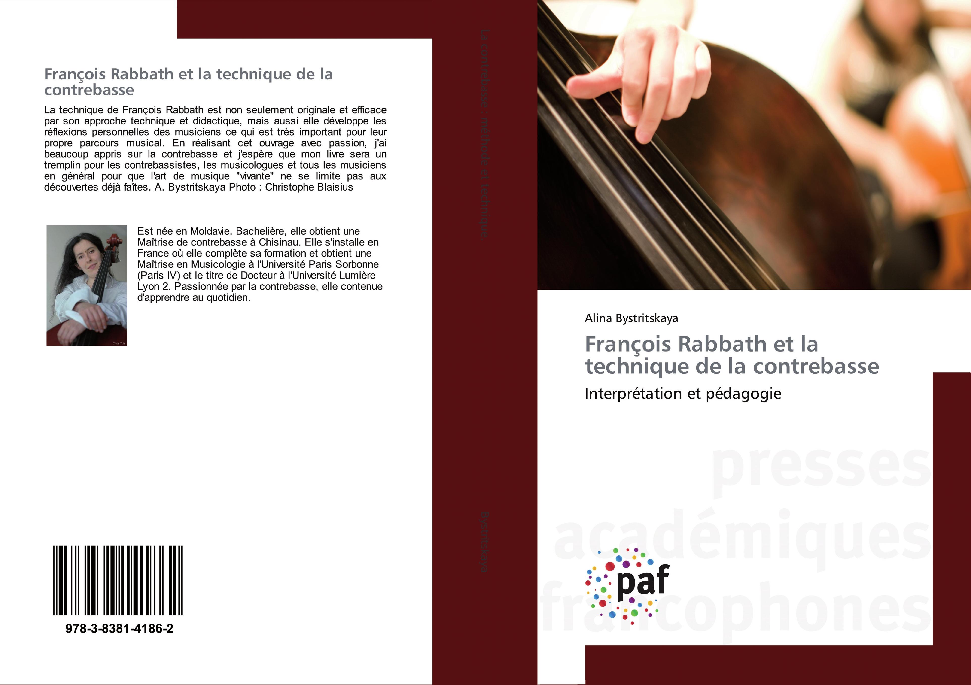 Vorderes Coverbild François Rabbath et la technique de la contrebasse