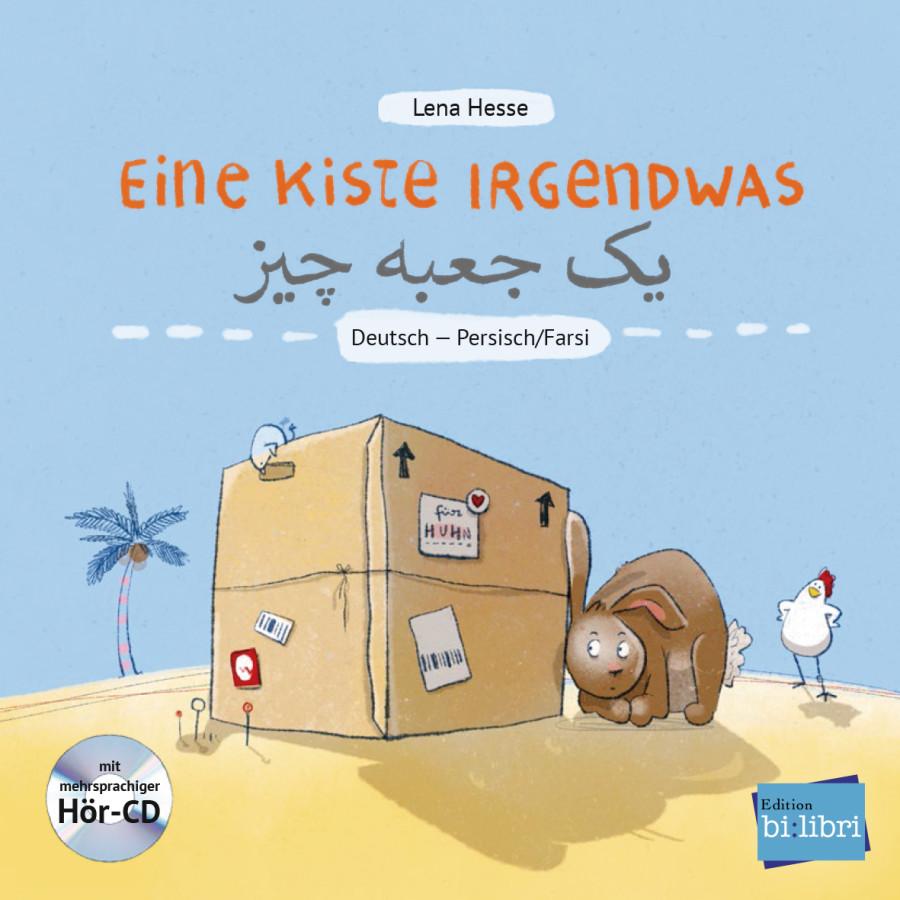 Vorderes Coverbild Eine Kiste Irgendwas. Kinderbuch Deutsch-Persisch/Farsi mit Audio-CD