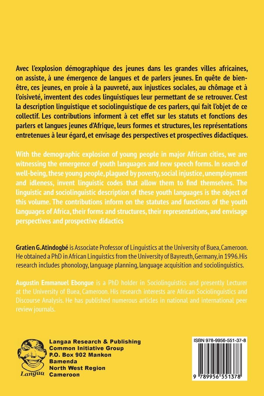 Rückseitencover Linguistic and Sociolinguistic Perspectives of Youth Language Practices in Africa