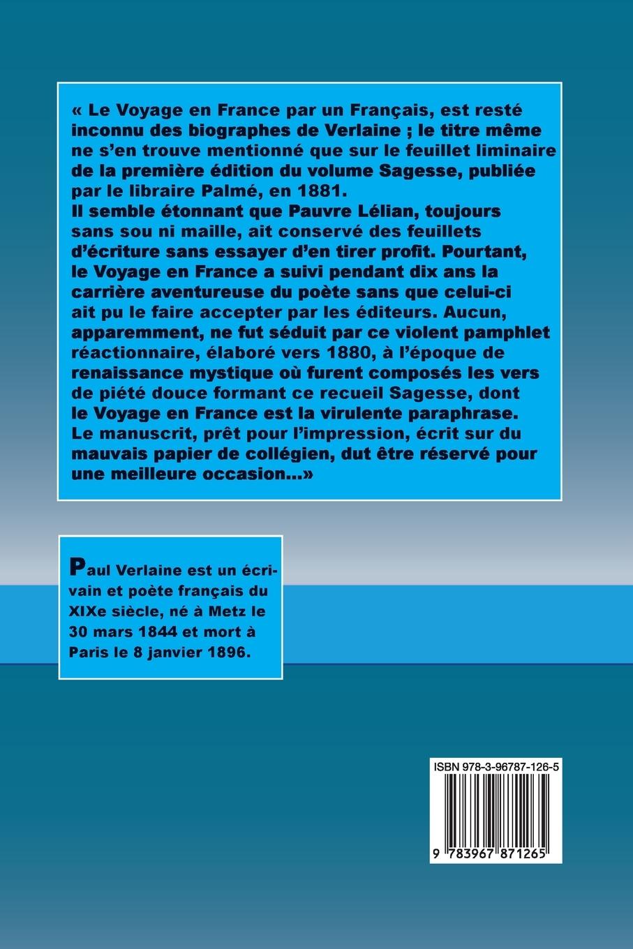 Rückseitencover Voyage en France par un Français