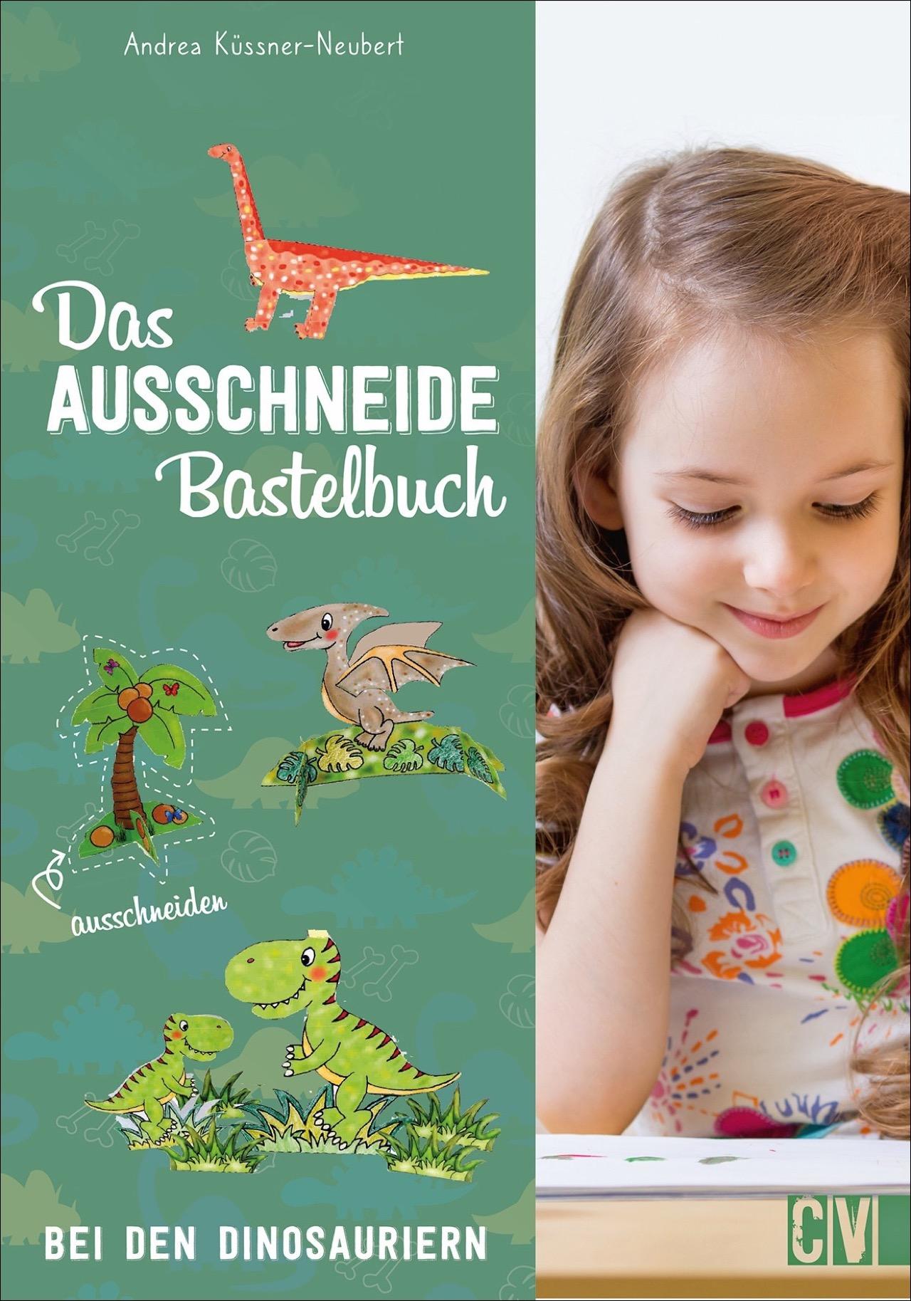Vorderes Coverbild Das Ausschneide-Bastelbuch: Bei den Dinosauriern