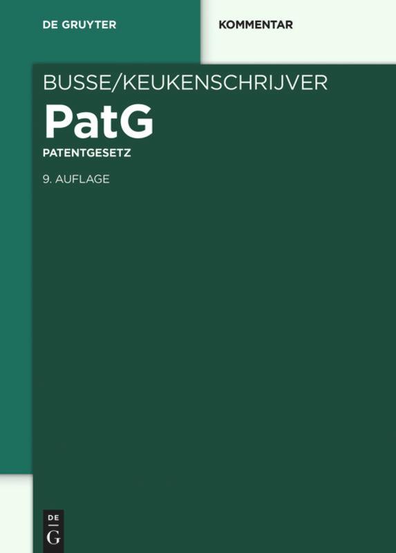 Vorderes Coverbild Patentgesetz