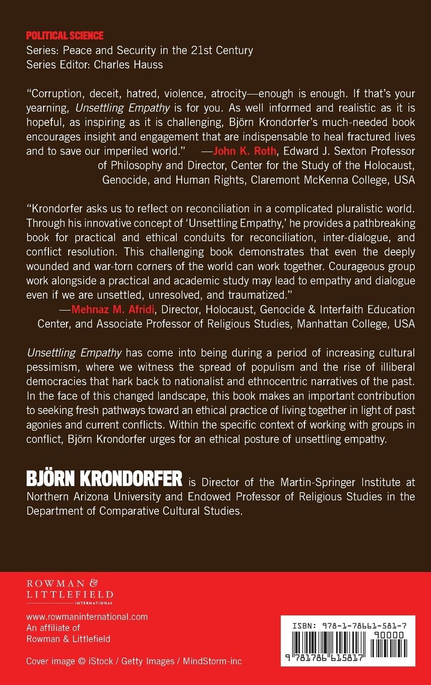 Rückseitencover Unsettling Empathy