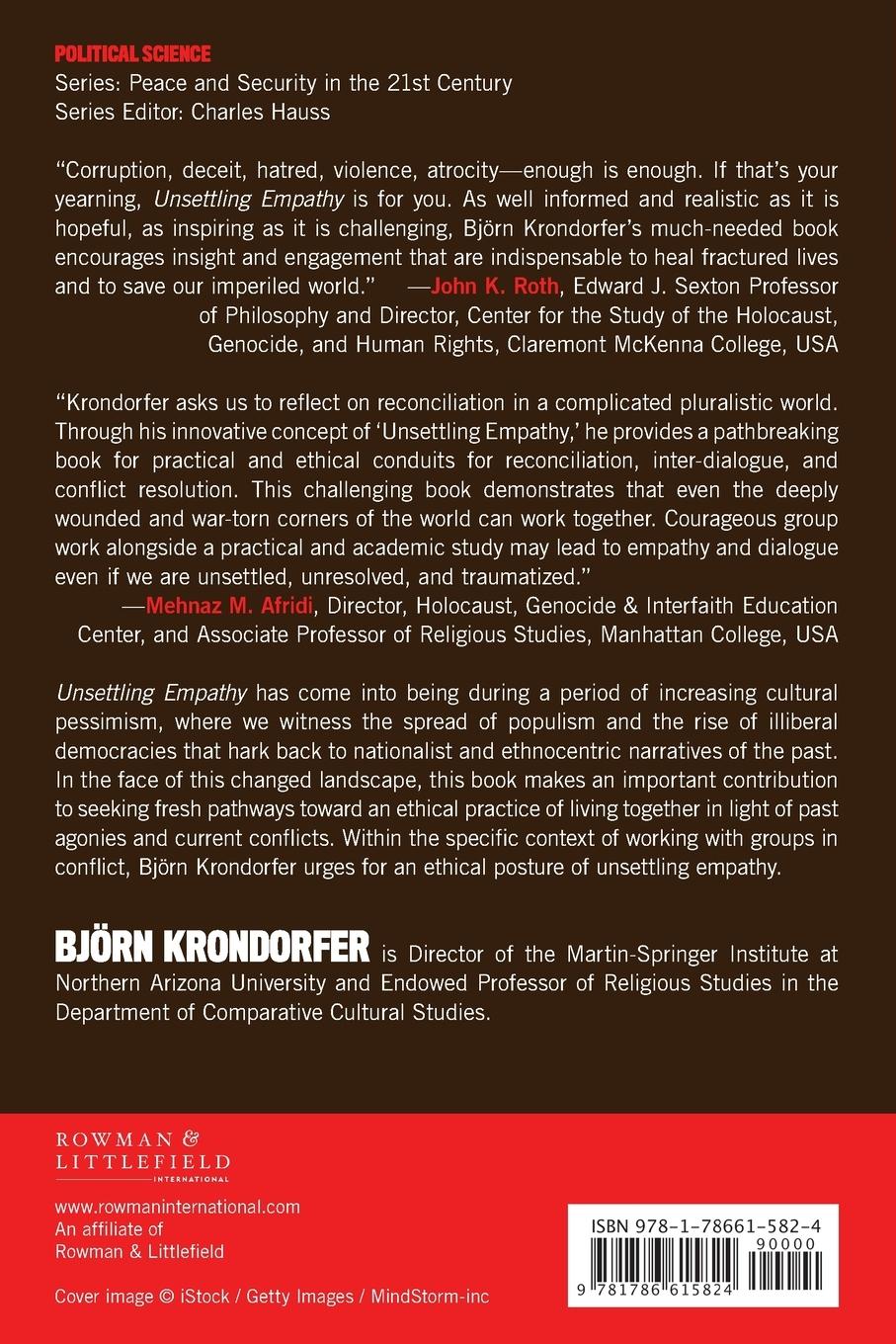 Rückseitencover Unsettling Empathy