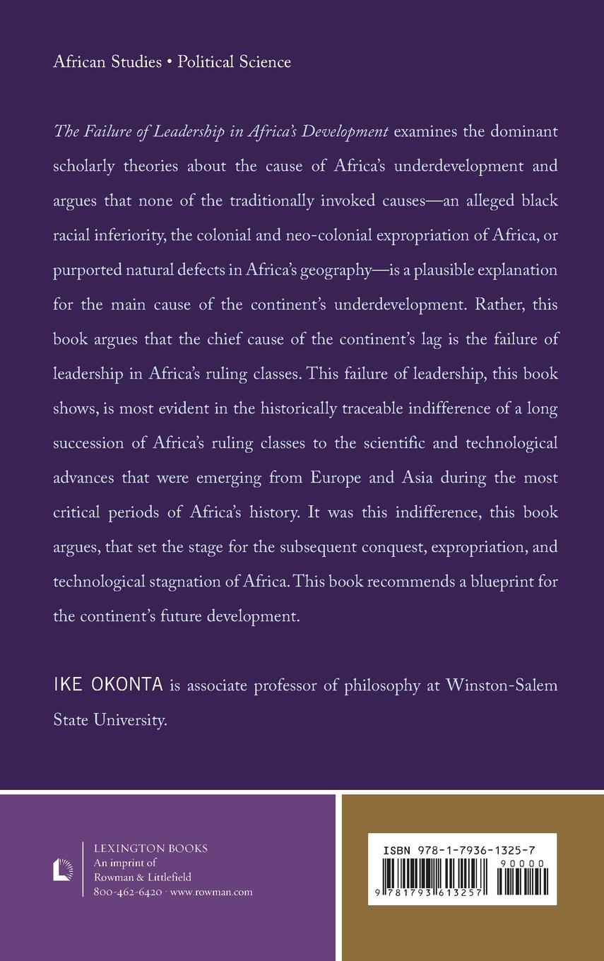 Rückseitencover Failure of Leadership in Africa's Development