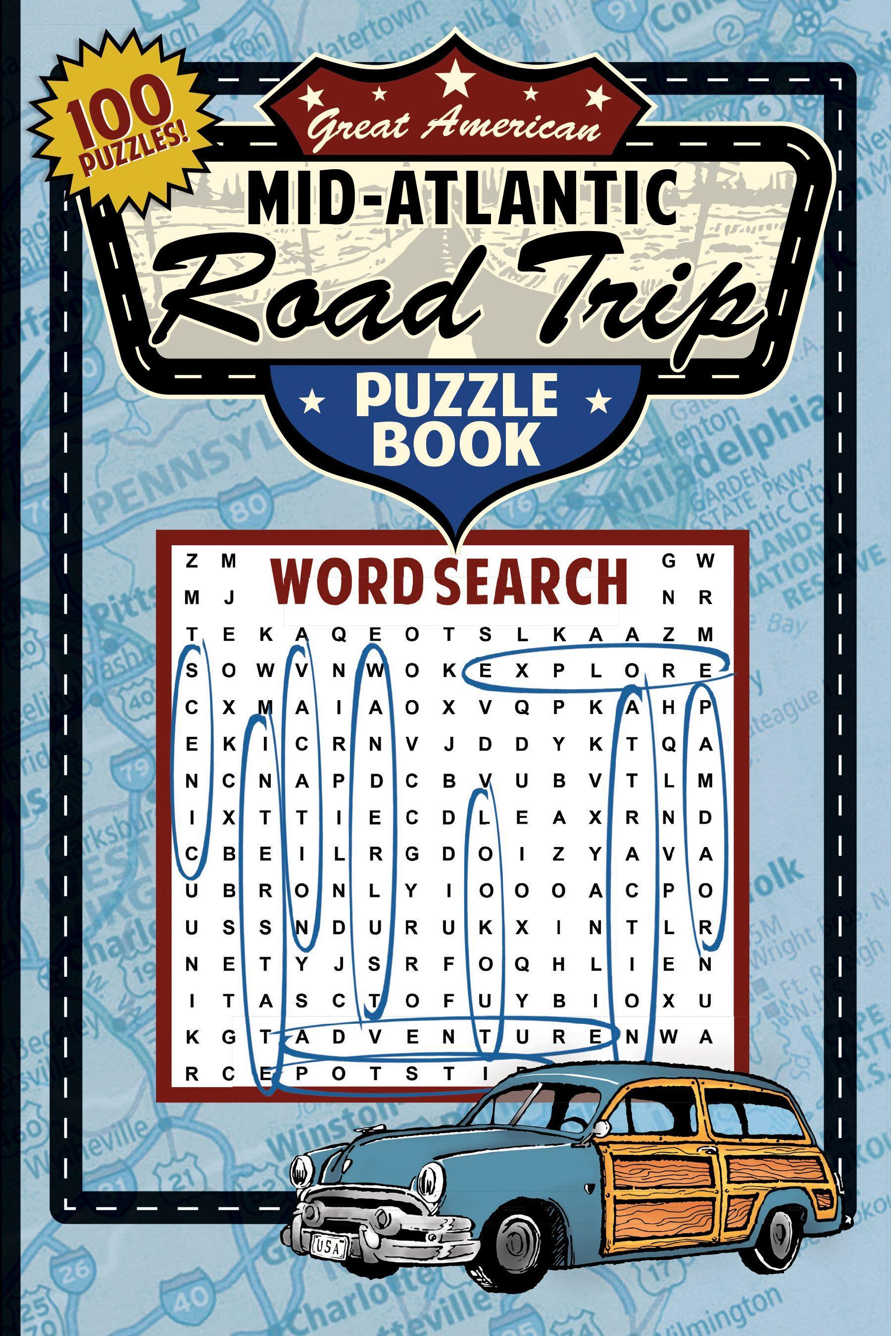 Vorderes Coverbild Great American Mid-Atlantic Road Trip Puzzle Book