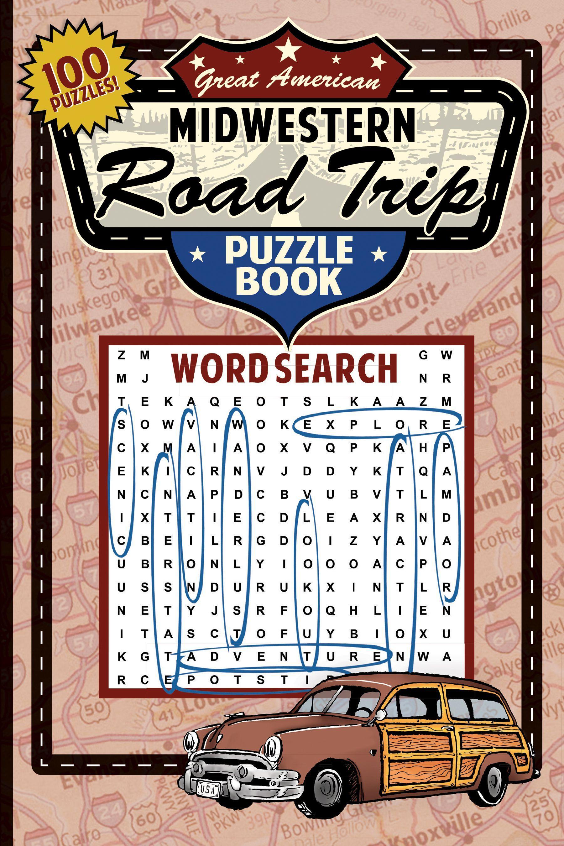 Vorderes Coverbild Great American Midwestern Road Trip Puzzle Book