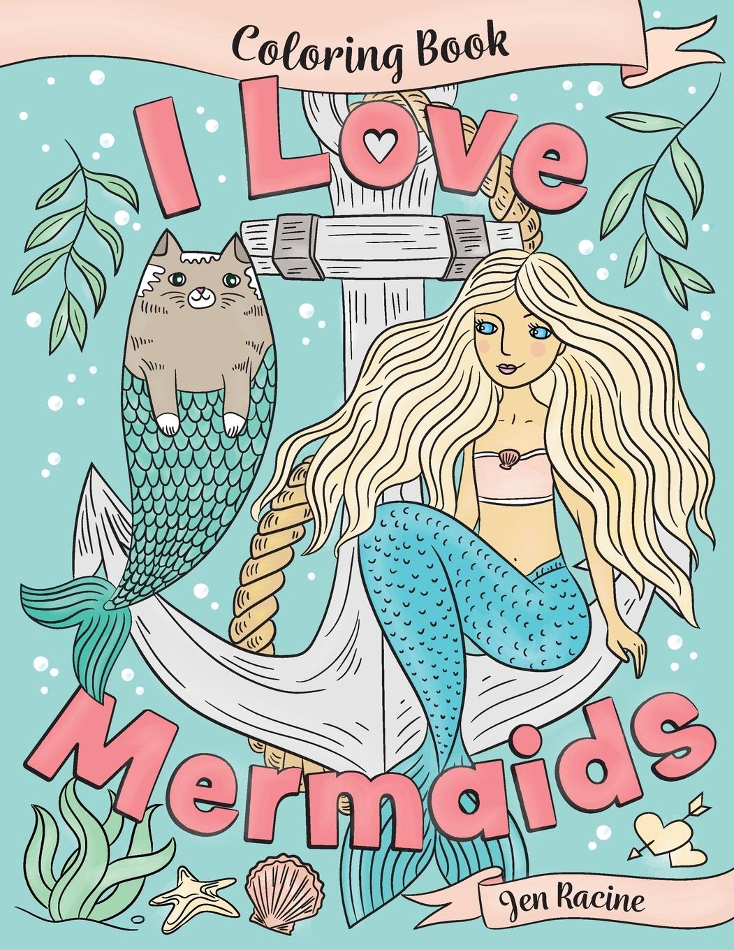 Vorderes Coverbild I Love Mermaids Coloring Book