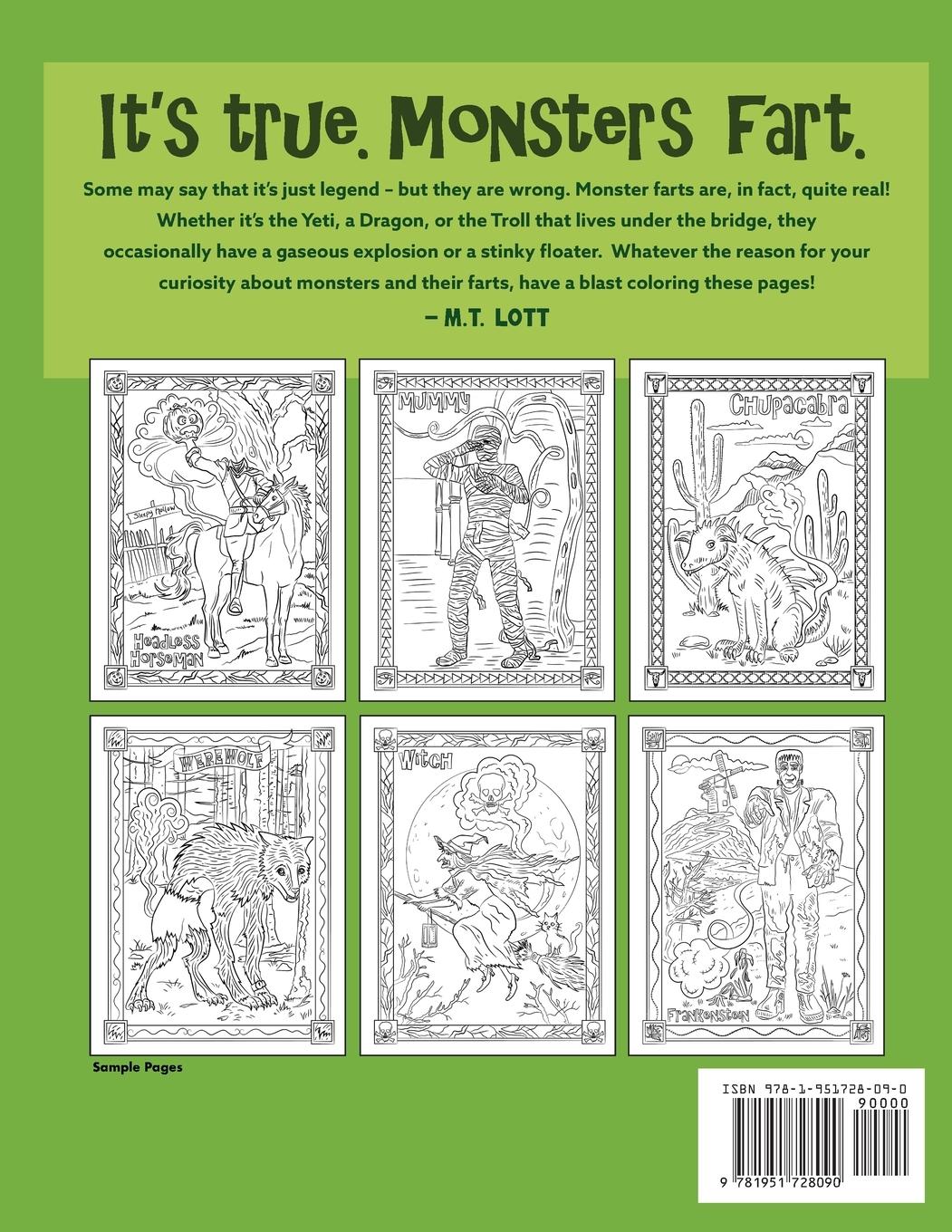 Rückseitencover Monster Farts Coloring Book