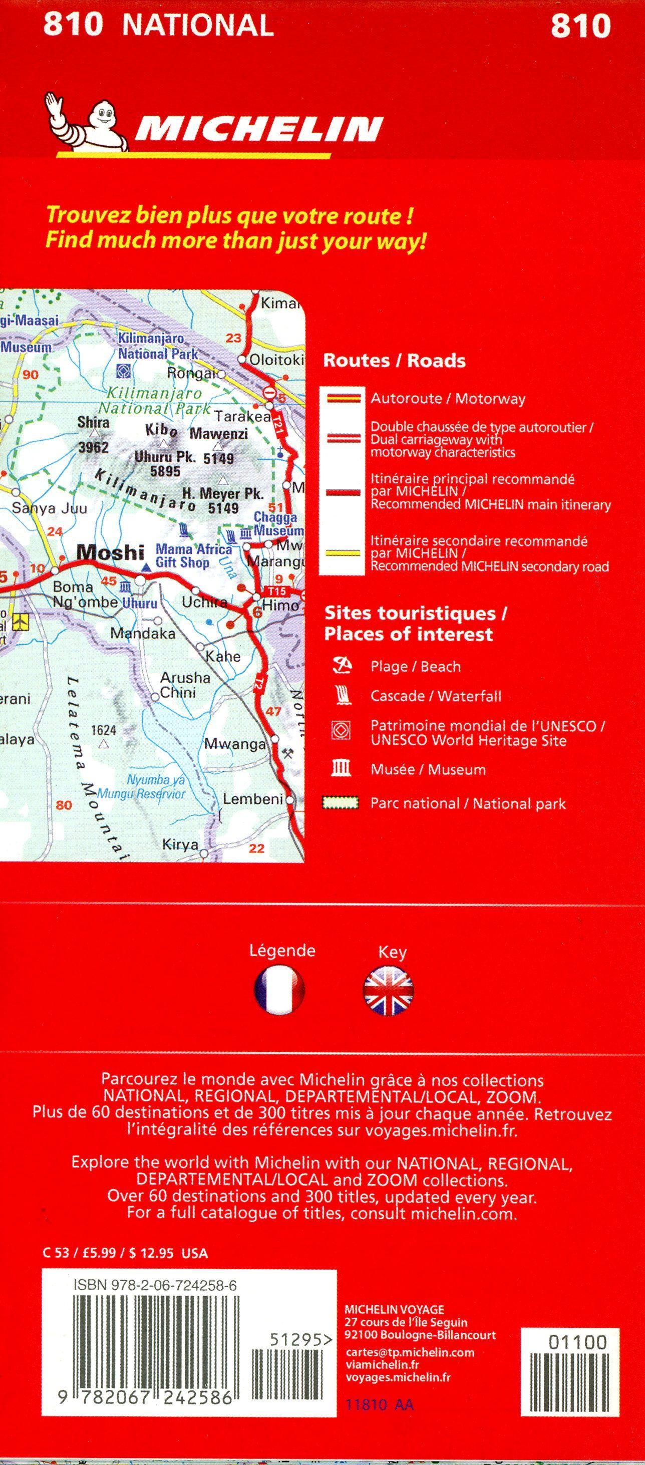 Beispielinhalt (Bild) Tanzania & Zanzibar - Michelin National Map 810