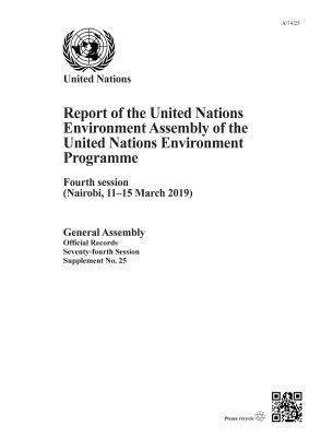 Vorderes Coverbild Report of the United Nations Environment Assembly of the United Nations Environment Programme