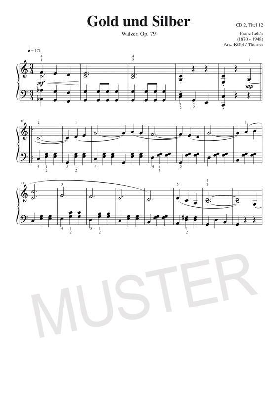 Beispielinhalt (Bild) Piano Piano 2 mittelschwer (mit 4 CDs)