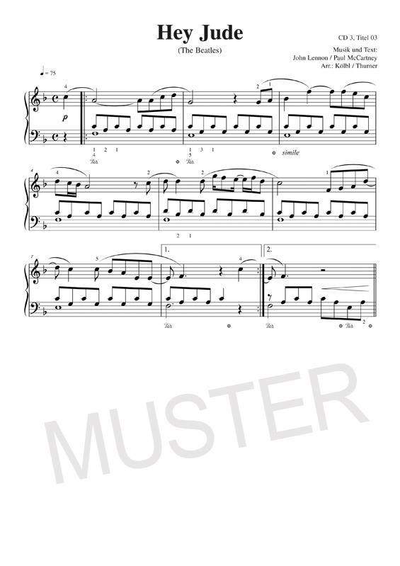 Beispielinhalt (Bild) Piano Piano 2 mittelschwer (mit 4 CDs)