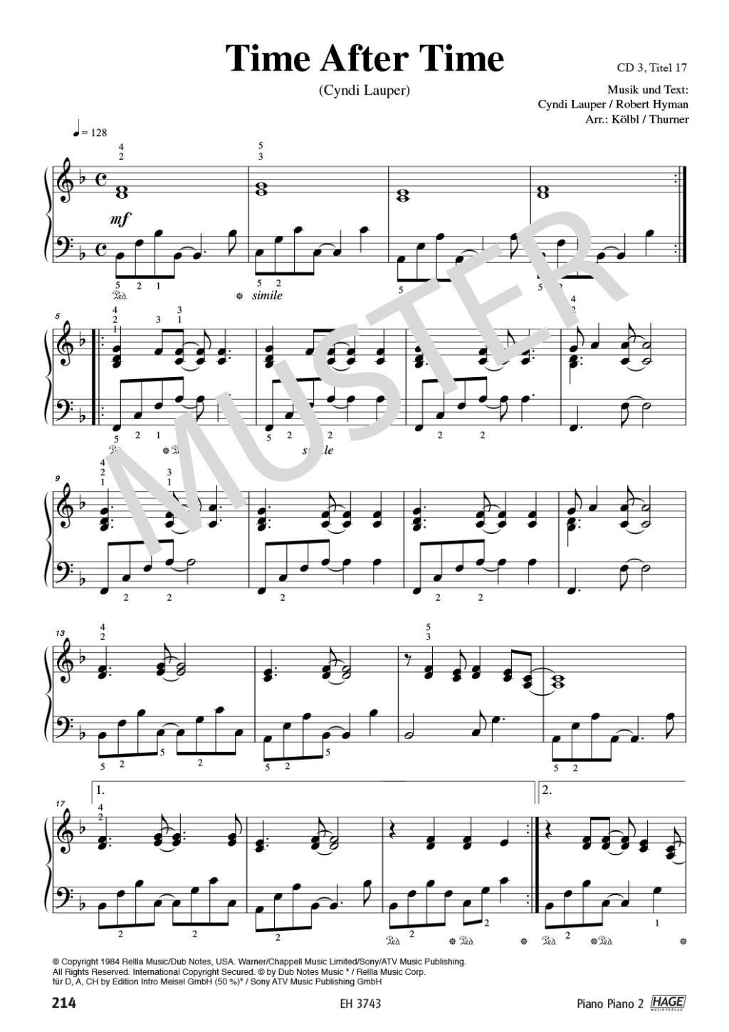 Beispielinhalt (Bild) Piano Piano 2 mittelschwer (mit 4 CDs)