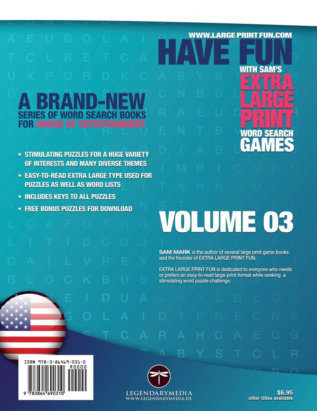 Rückseitencover Sam's Extra Large-Print Word Search Games