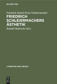 Vorderes Coverbild Friedrich Schleiermachers Ästhetik