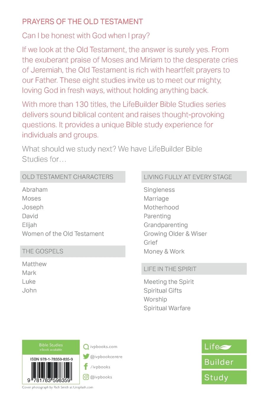 Rückseitencover Prayers of the Old Testament (Lifebuilder Study Guides)