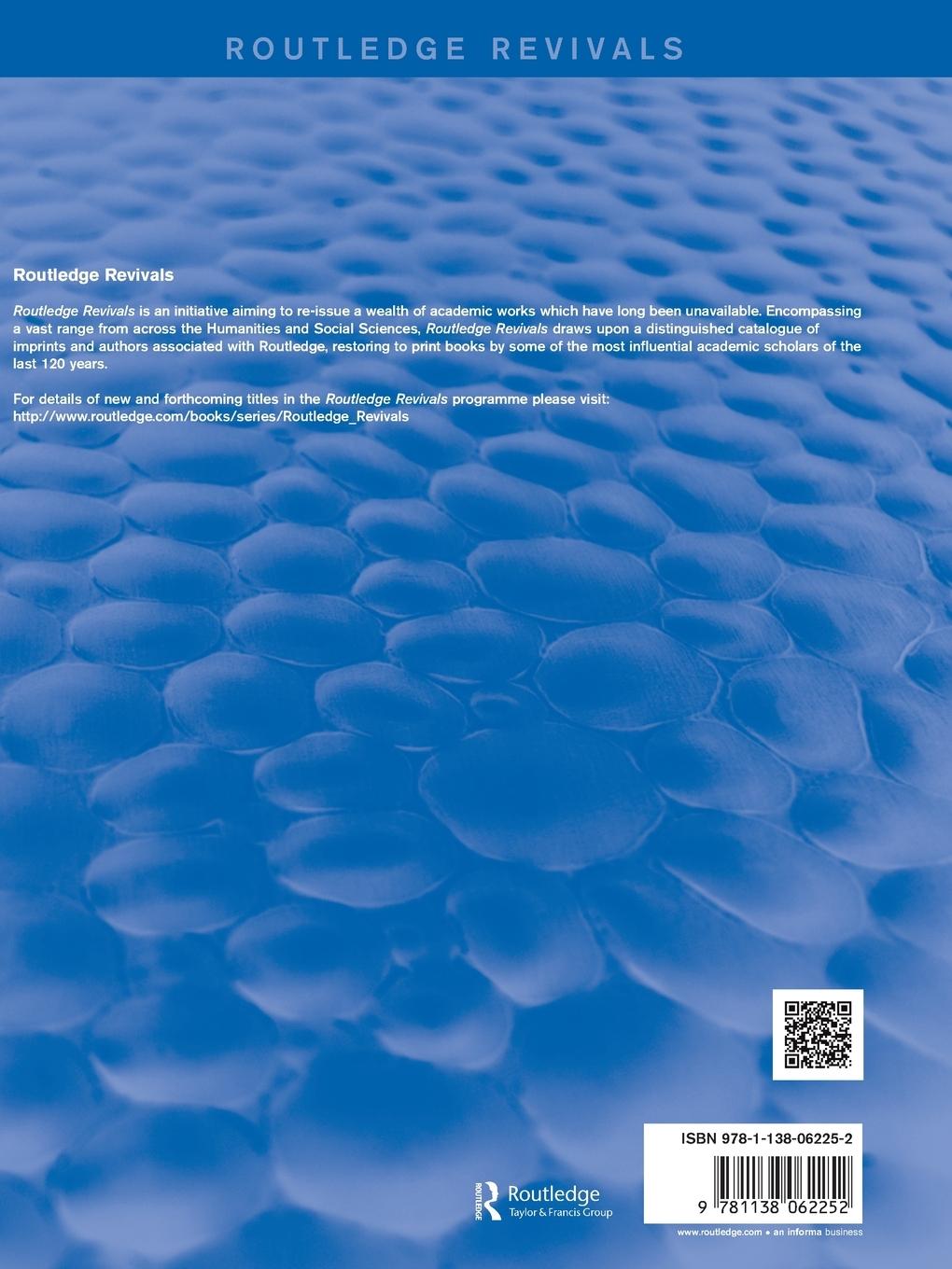 Rückseitencover Routledge Revivals