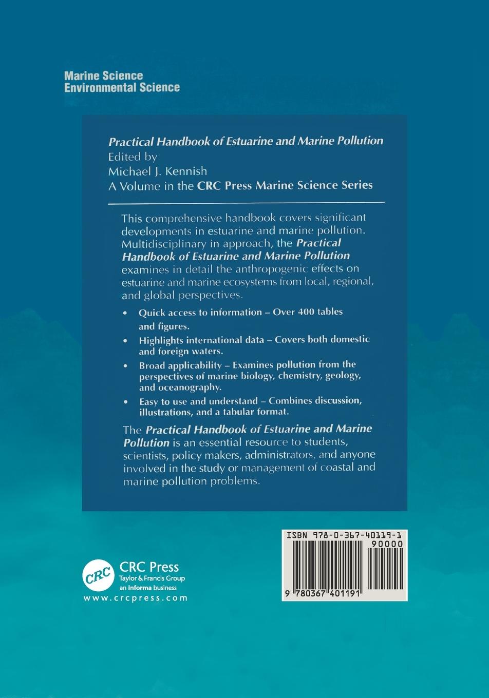 Rückseitencover Practical Handbook of Estuarine and Marine Pollution