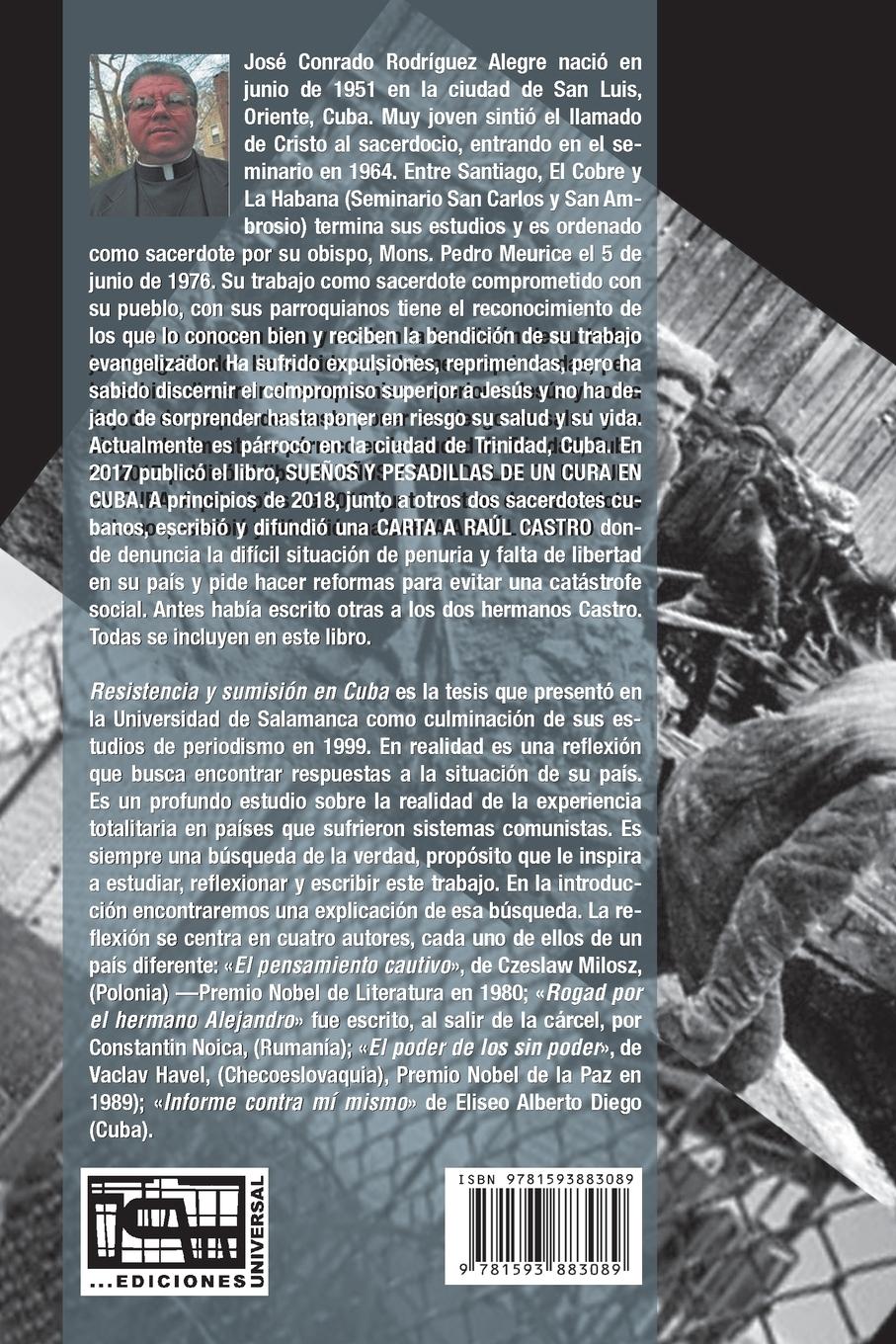 Rückseitencover RESISTENCIA Y SUMISIÓN EN CUBA