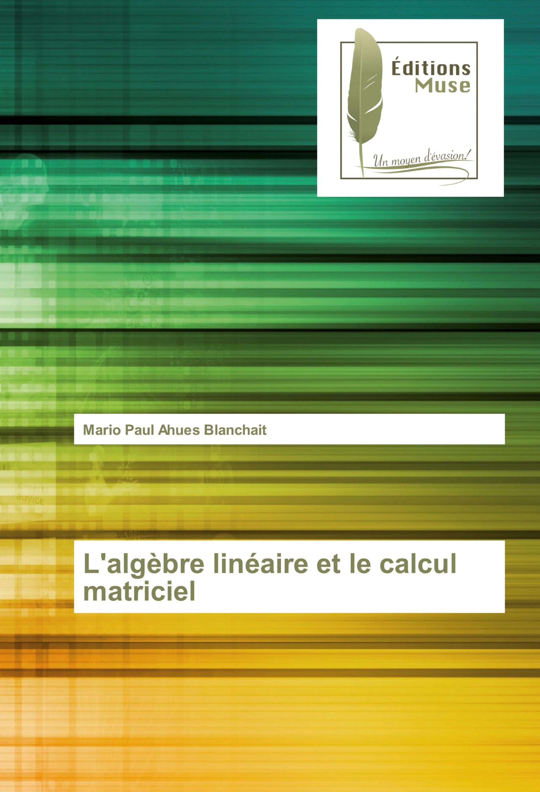 Vorderes Coverbild L'algèbre linéaire et le calcul matriciel