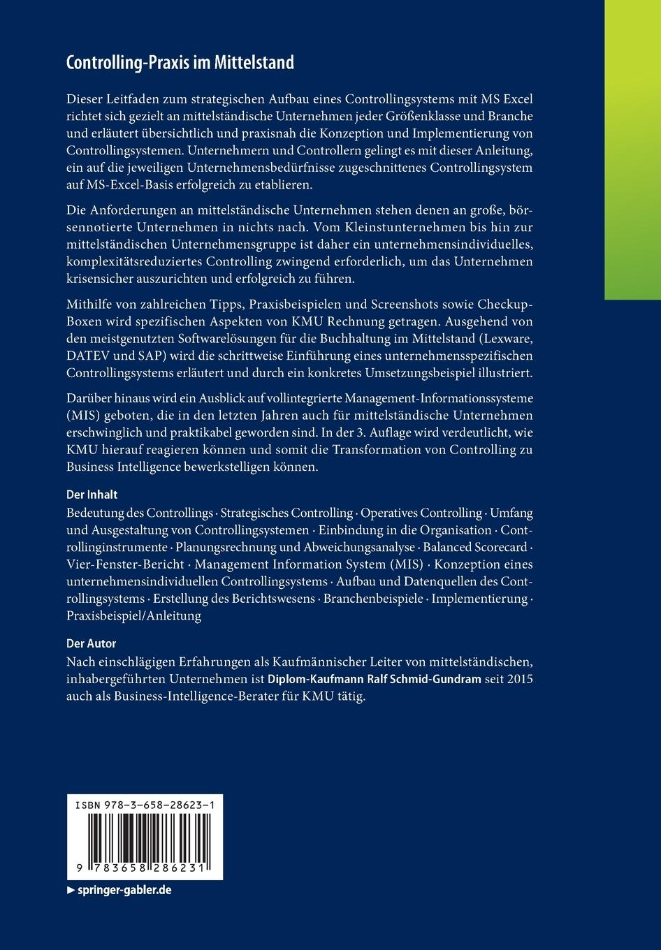 Rückseitencover Controlling-Praxis im Mittelstand