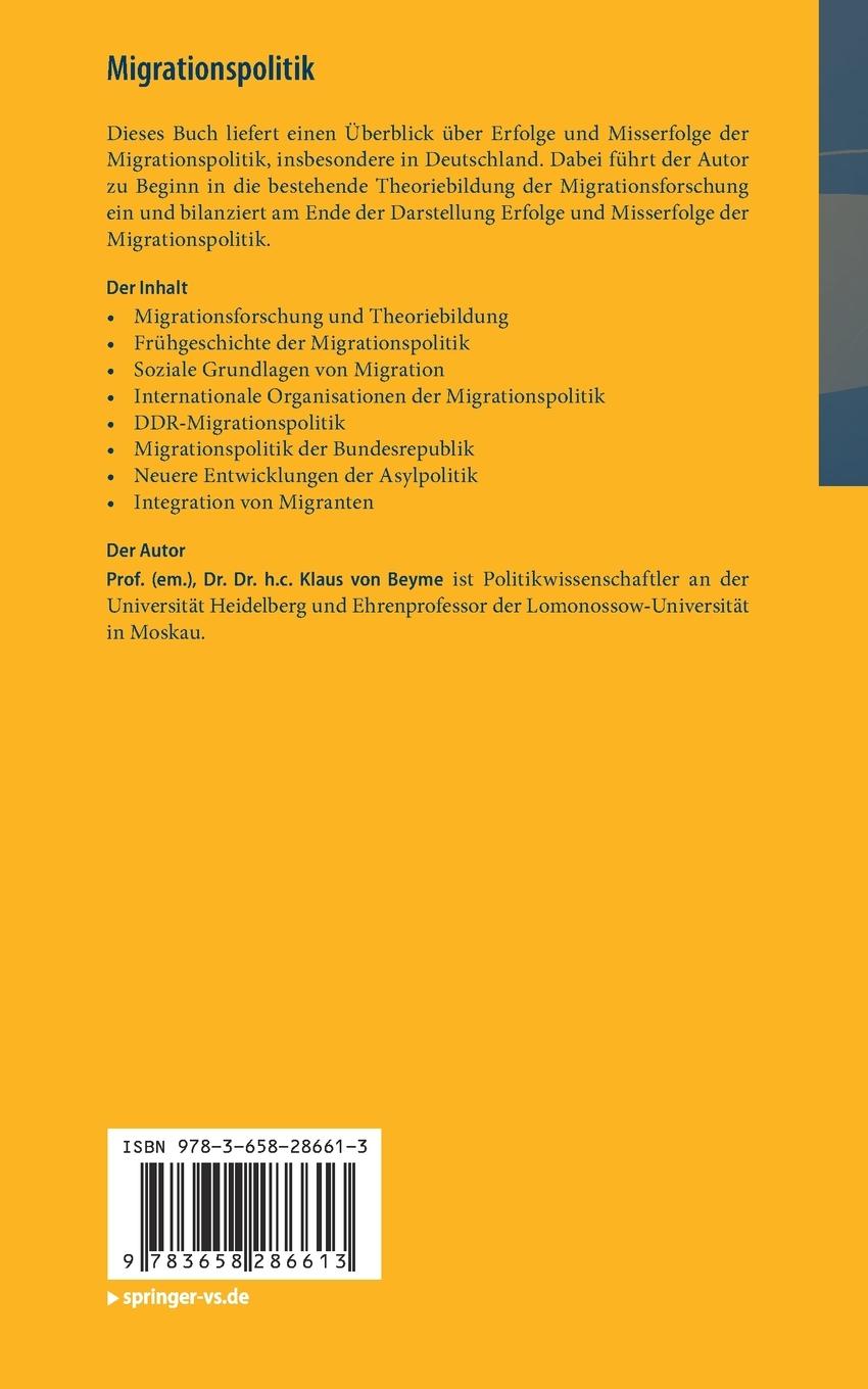 Rückseitencover Migrationspolitik