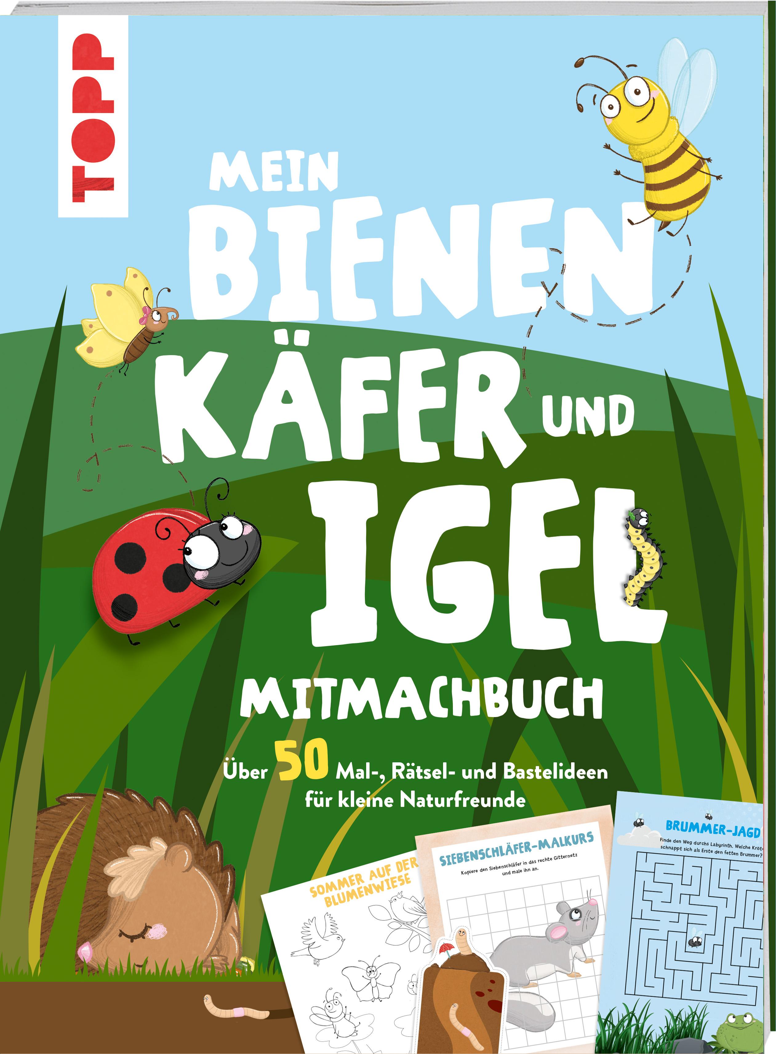 Vorderes Coverbild Mein Bienen, Käfer und Igel-Mitmachbuch