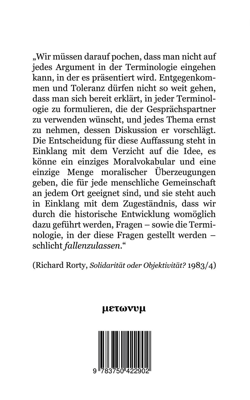 Rückseitencover Richard Rortys politische Philosophie