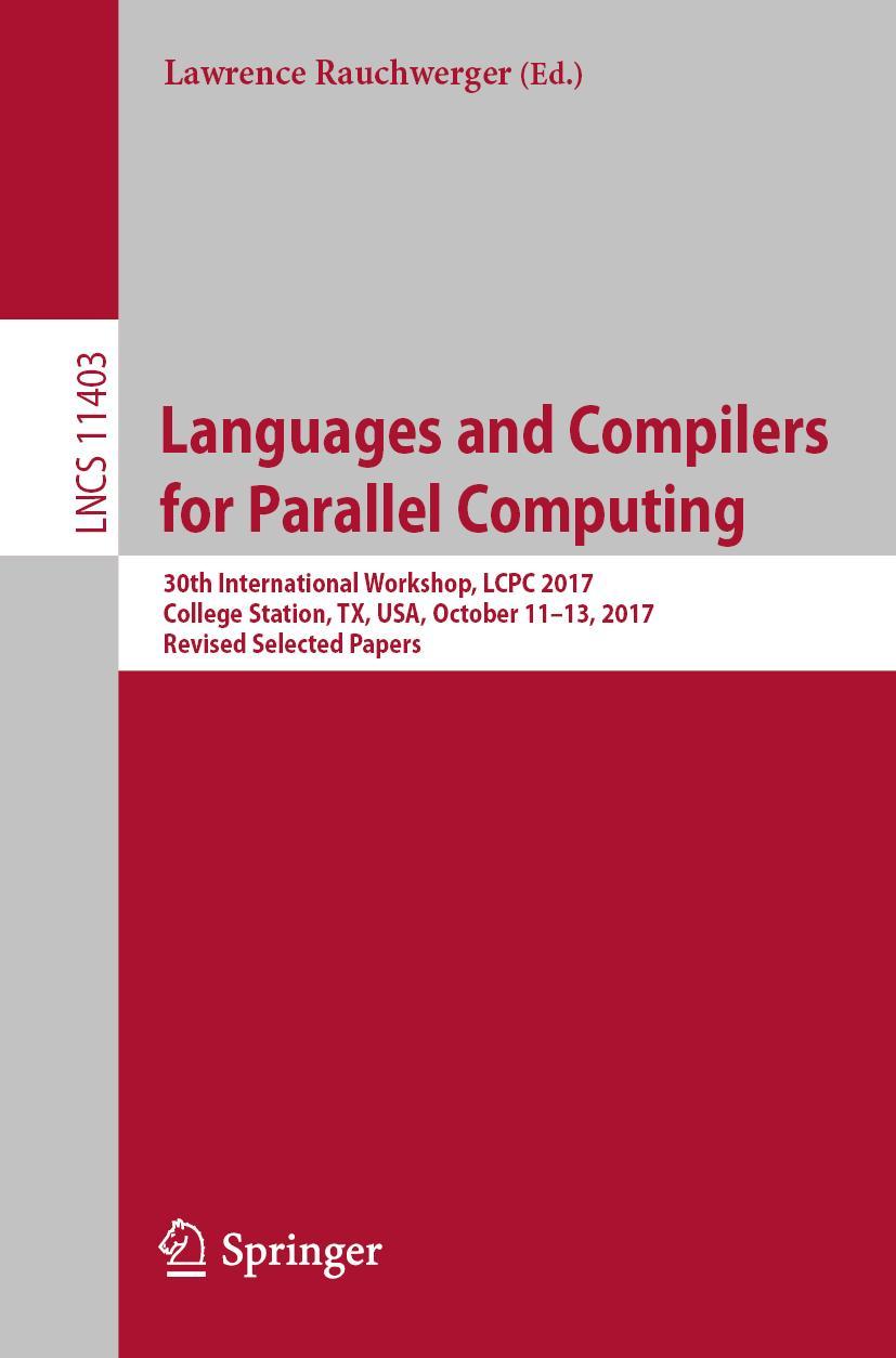 Vorderes Coverbild Languages and Compilers for Parallel Computing