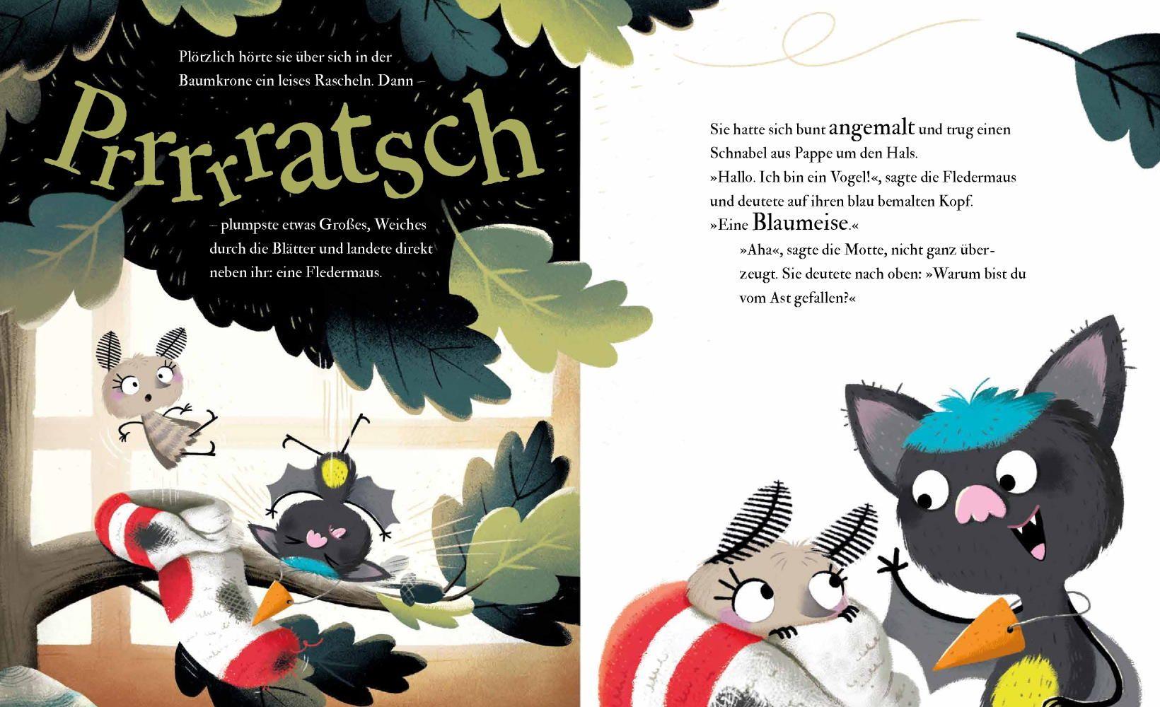 Beispielinhalt (Bild) Die kleine Motte, die davon träumte, anders zu sein