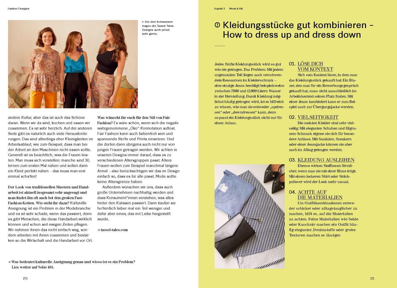 Beispielinhalt (Bild) Fashion Changers - Wie wir mit fairer Mode die Welt verändern können