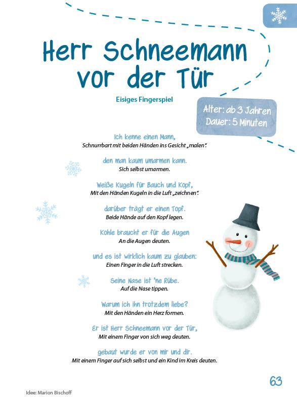 Beispielinhalt (Bild) Das Kita-Jahreszeitenbuch Fingerspiele