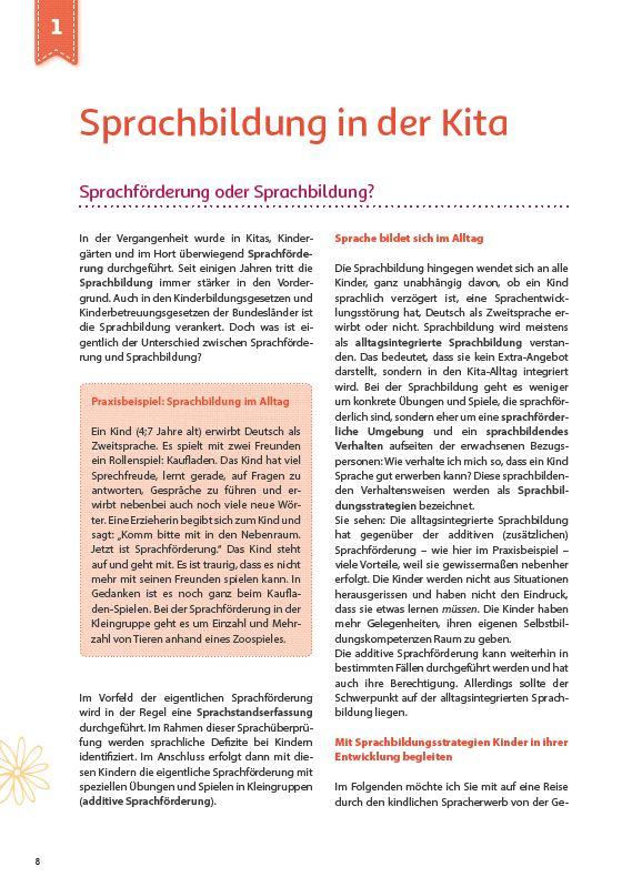 Beispielinhalt (Bild) Alltagsintegrierte Sprachbildung in der Kita
