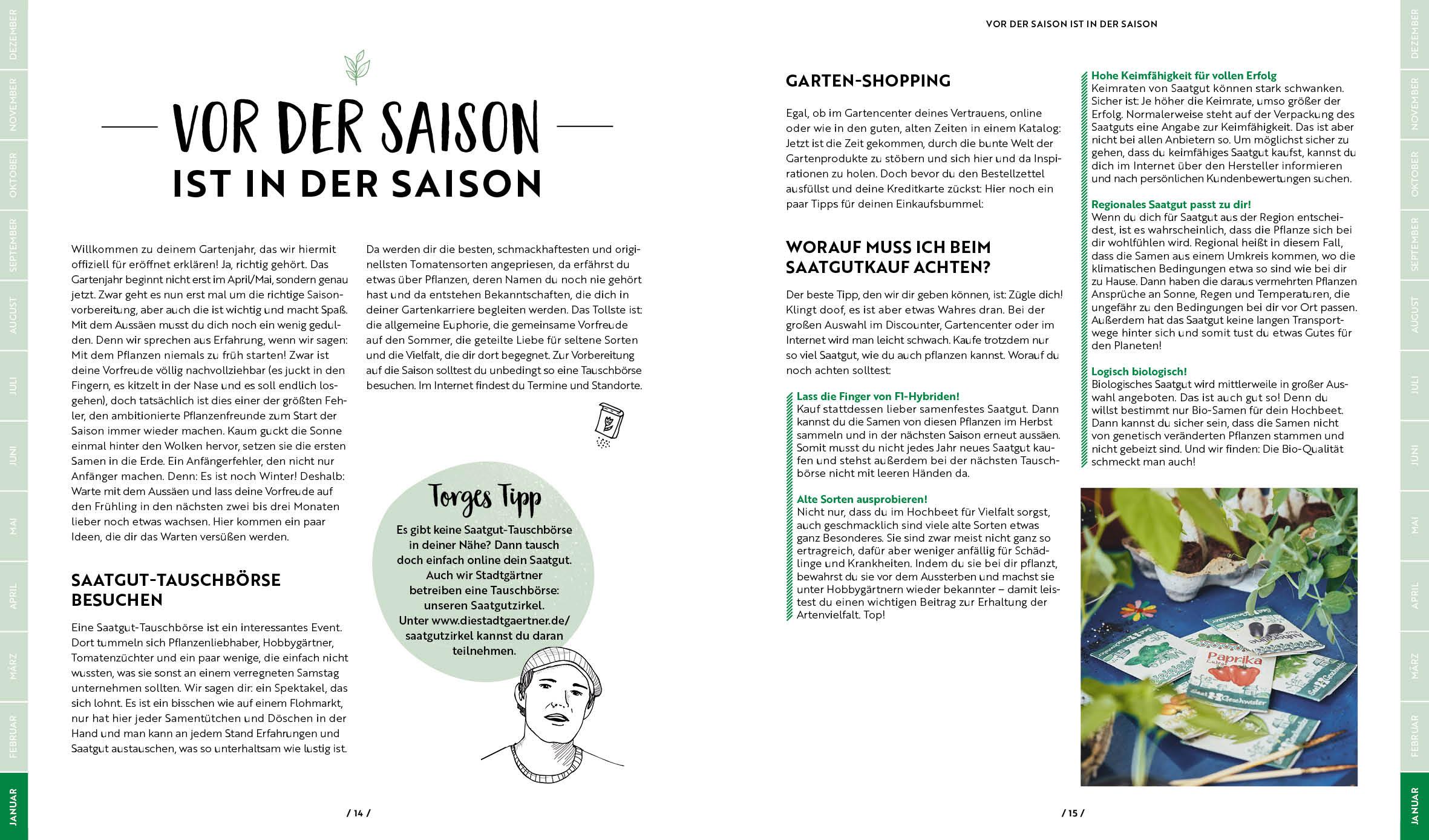 Beispielinhalt (Bild) Mit dem Hochbeet durchs Jahr