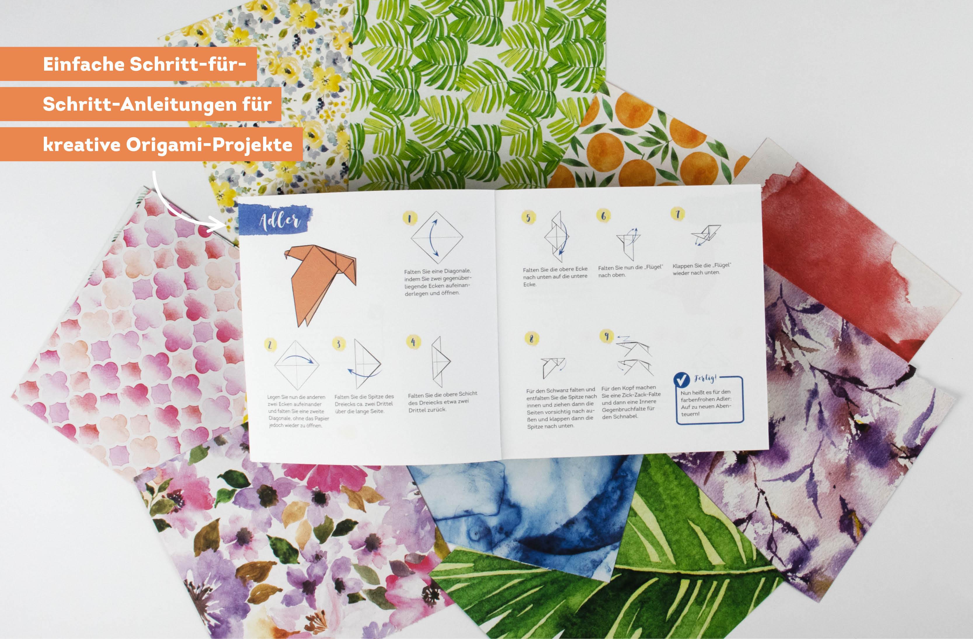 Beispielinhalt (Bild) 333 Origami - Watercolor