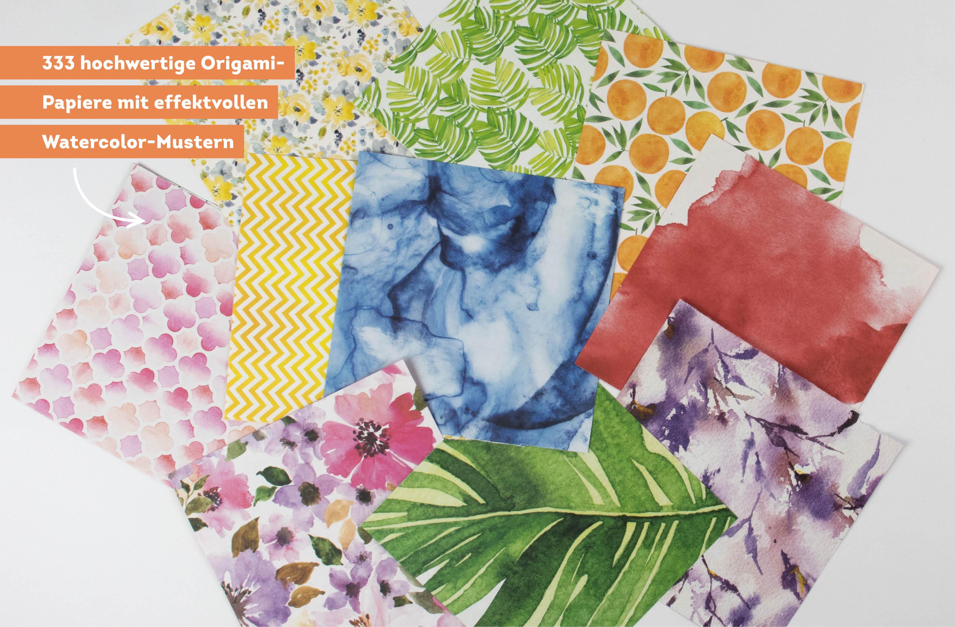 Beispielinhalt (Bild) 333 Origami - Watercolor