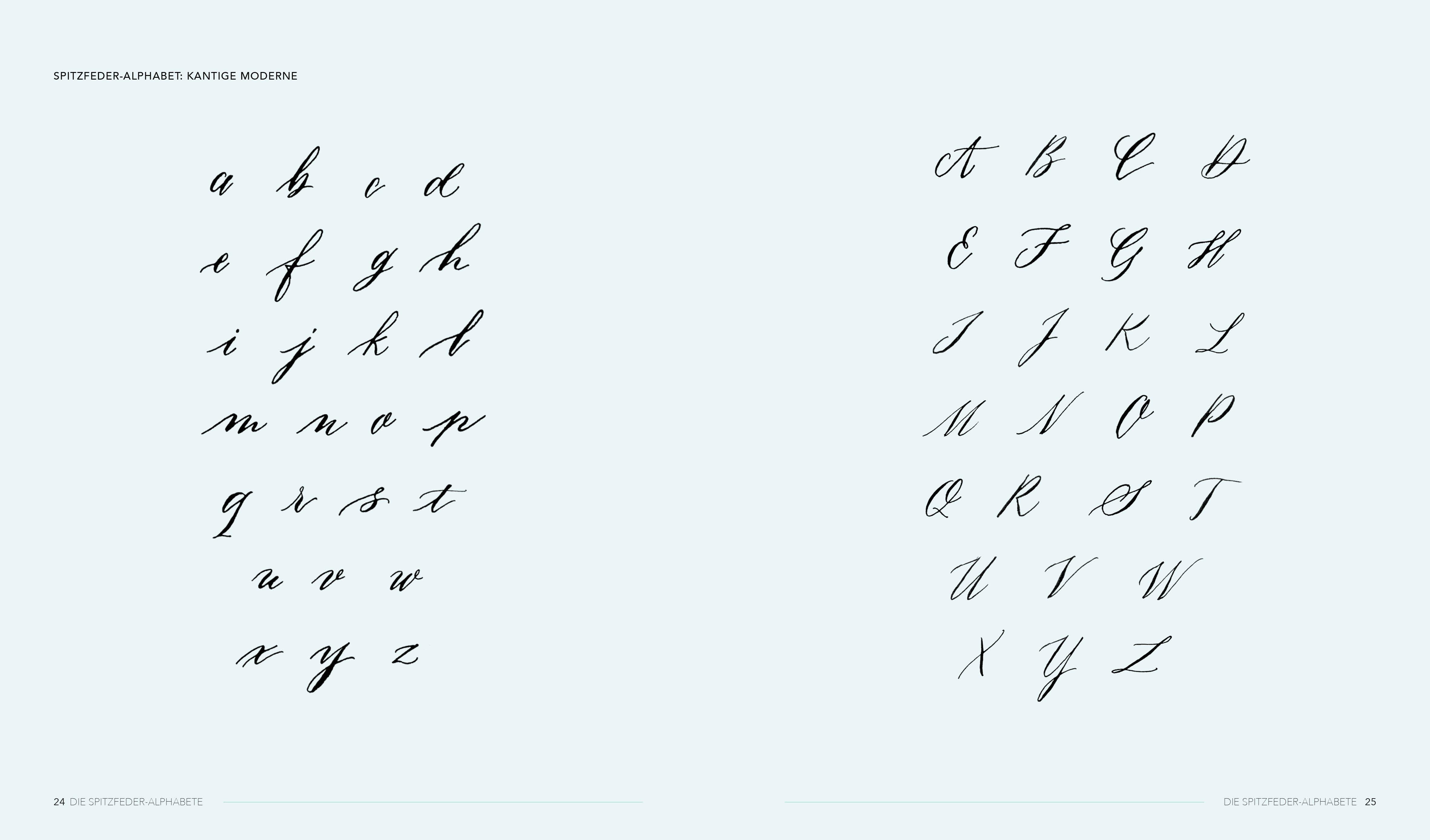 Beispielinhalt (Bild) Kalligrafie - Alphabete für jeden Anlass
