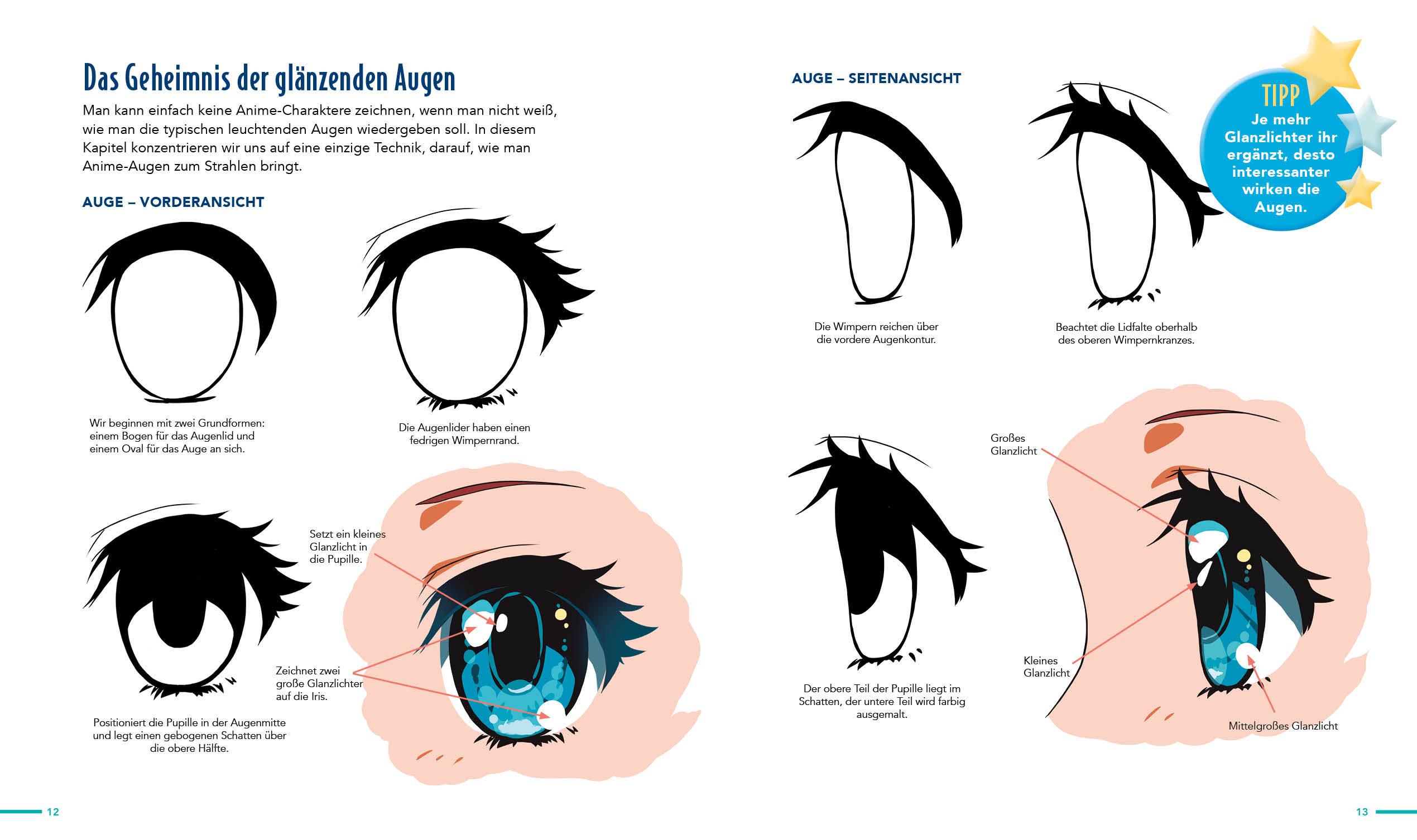 Beispielinhalt (Bild) Dein ultimativer Manga-Anime-Zeichenkurs - 111 Tipps und Tricks - Von den Grundlagen bis zur perfekten Mangafigur