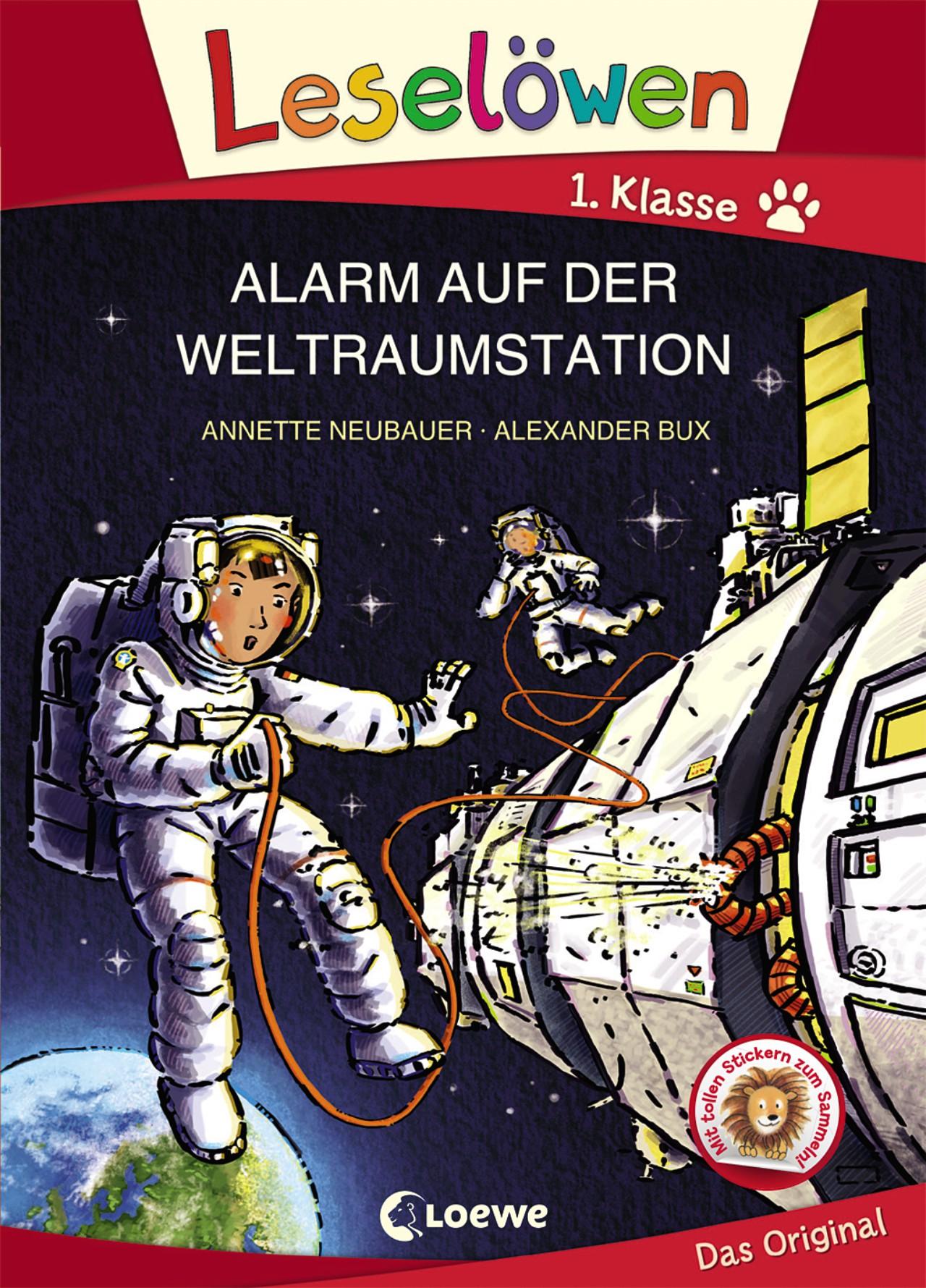 Vorderes Coverbild Leselöwen 1. Klasse - Alarm auf der Weltraumstation
