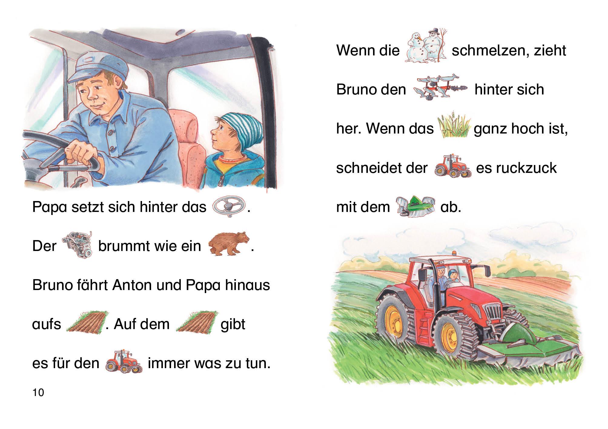Beispielinhalt (Bild) Bildermaus - Achtung, Traktor im Einsatz!