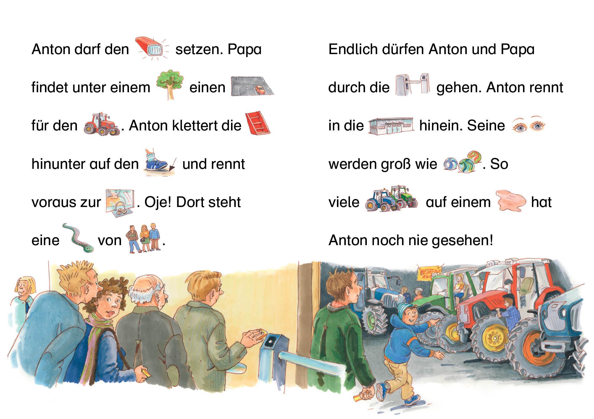 Beispielinhalt (Bild) Bildermaus - Achtung, Traktor im Einsatz!