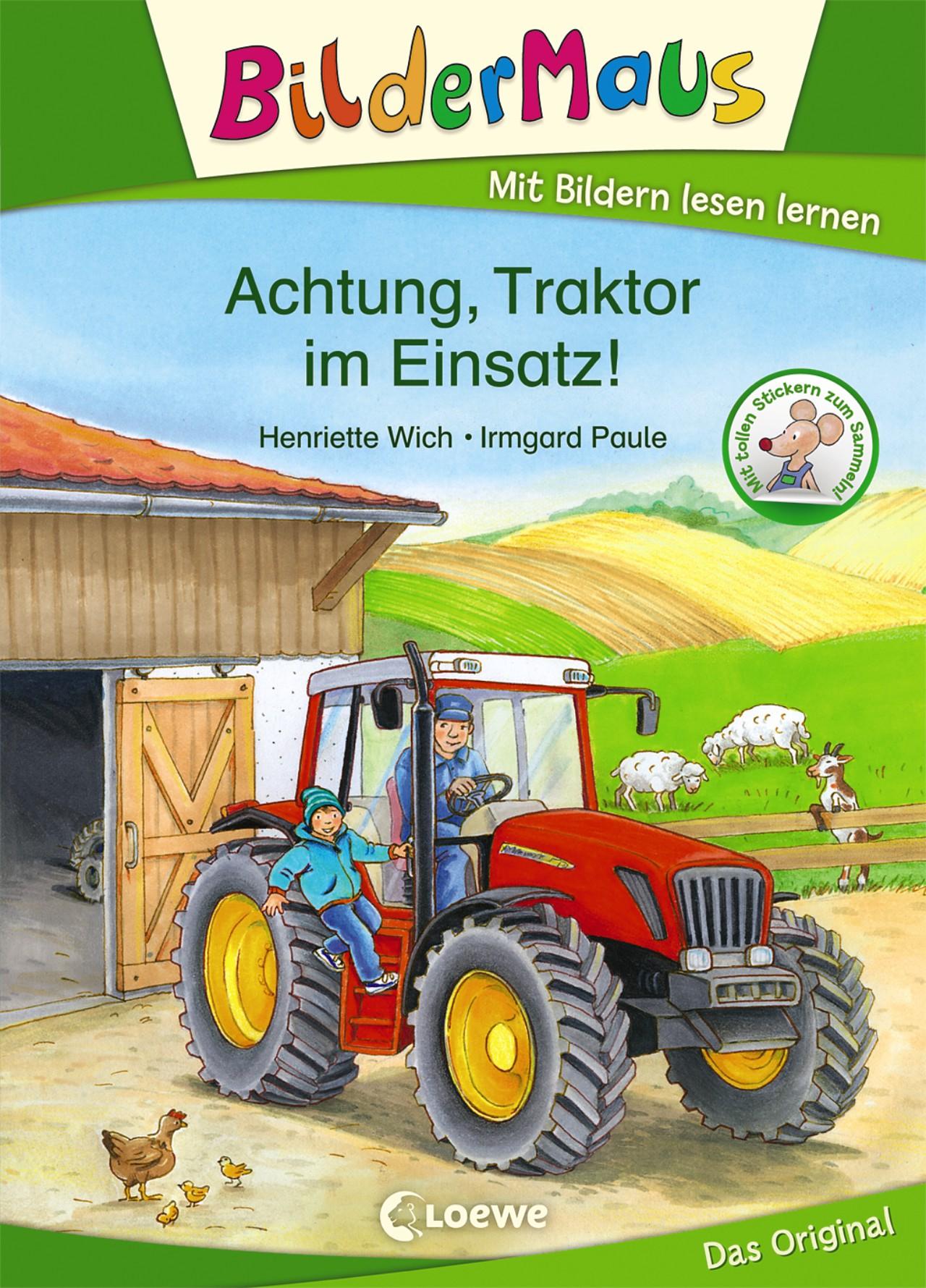 Vorderes Coverbild Bildermaus - Achtung, Traktor im Einsatz!