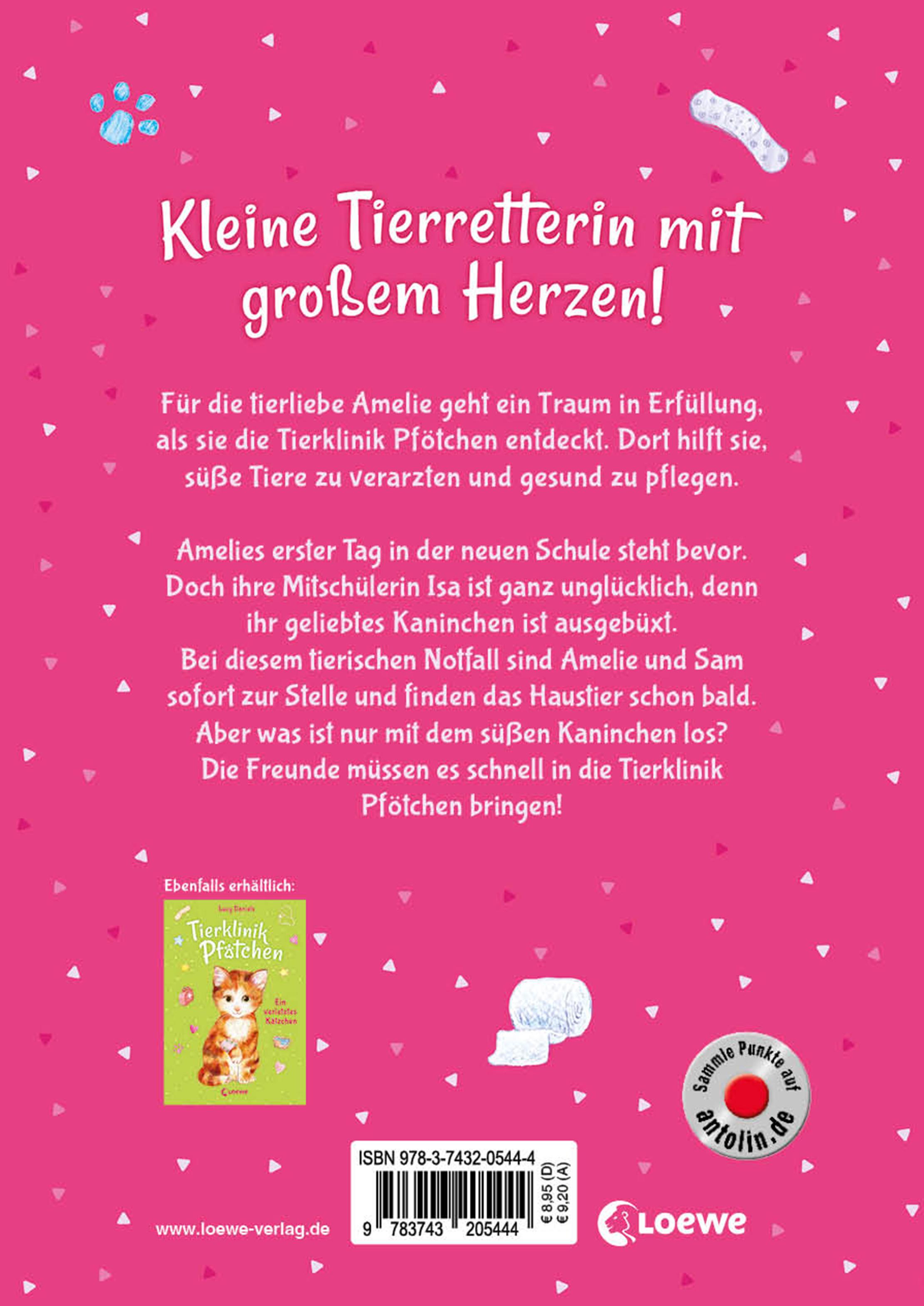 Rückseitencover Tierklinik Pfötchen (Band 2) - Ein Kaninchen mit Bauchweh