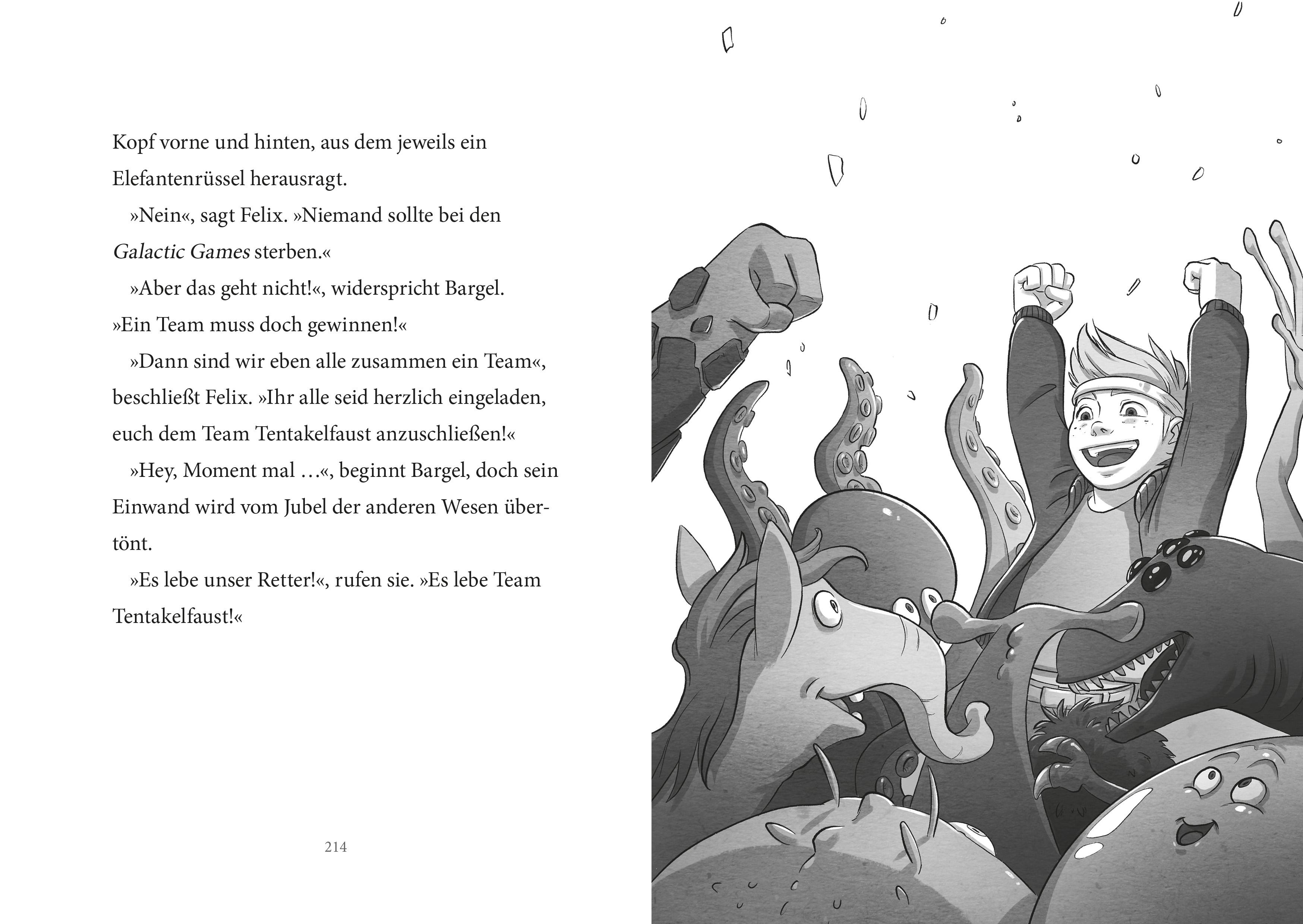 Beispielinhalt (Bild) Galactic Gamers (Band 1) - Der Quantenkristall