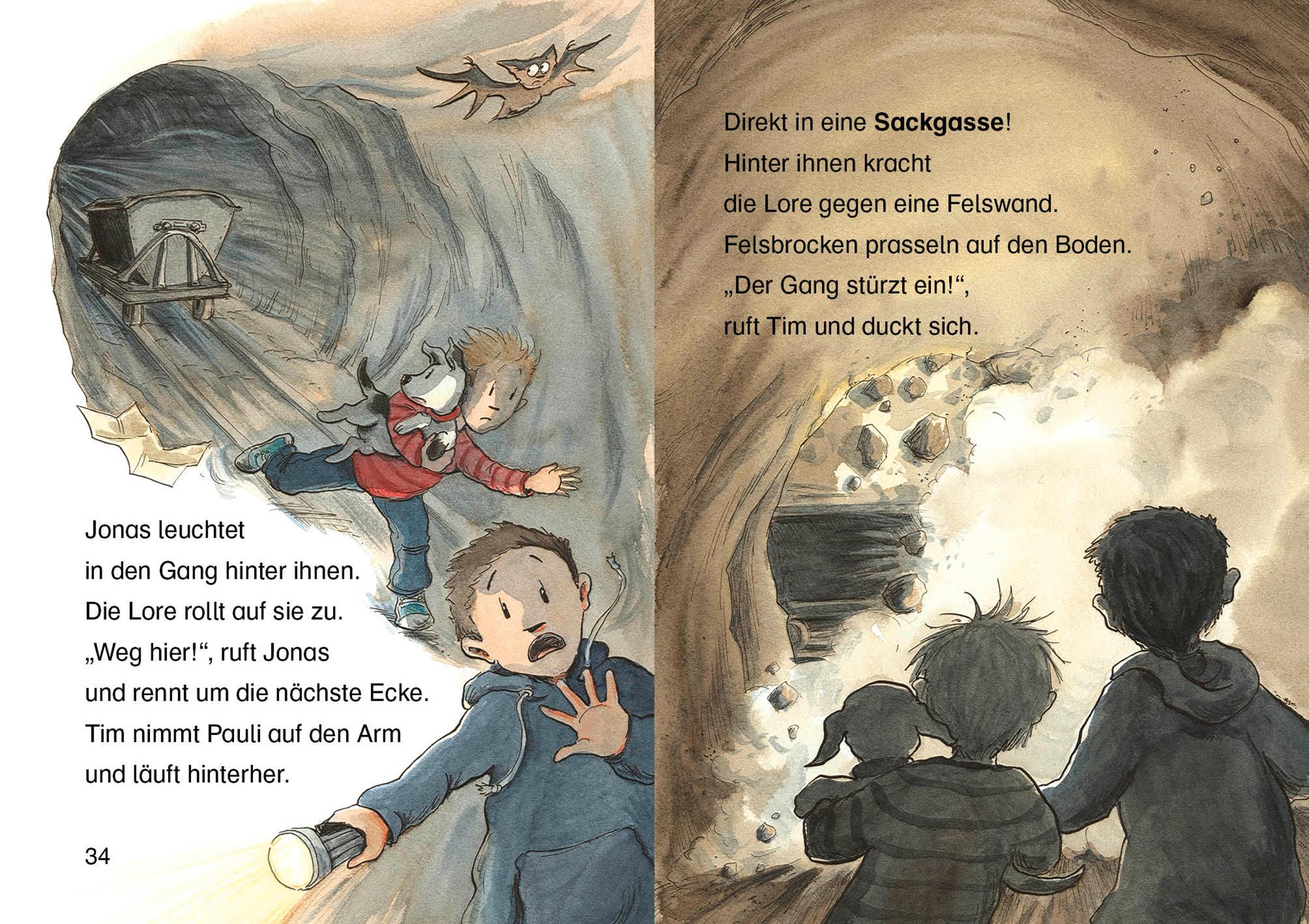 Beispielinhalt (Bild) Leselöwen 2. Klasse - Das Geheimnis der Räuberhöhle